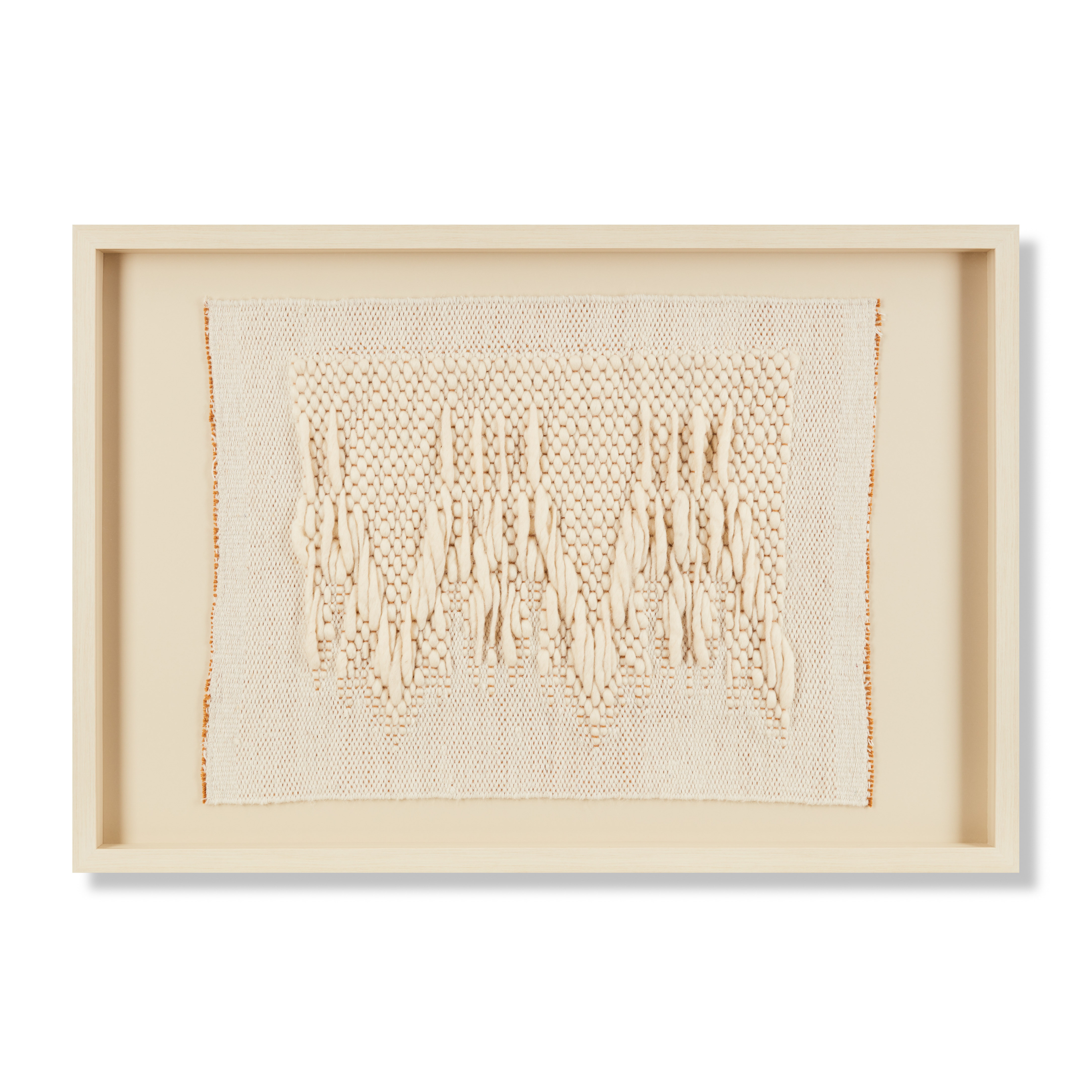 WOOD FRAME POLAI IVORY 2' x 3' WALL ART - Loloi Rugs