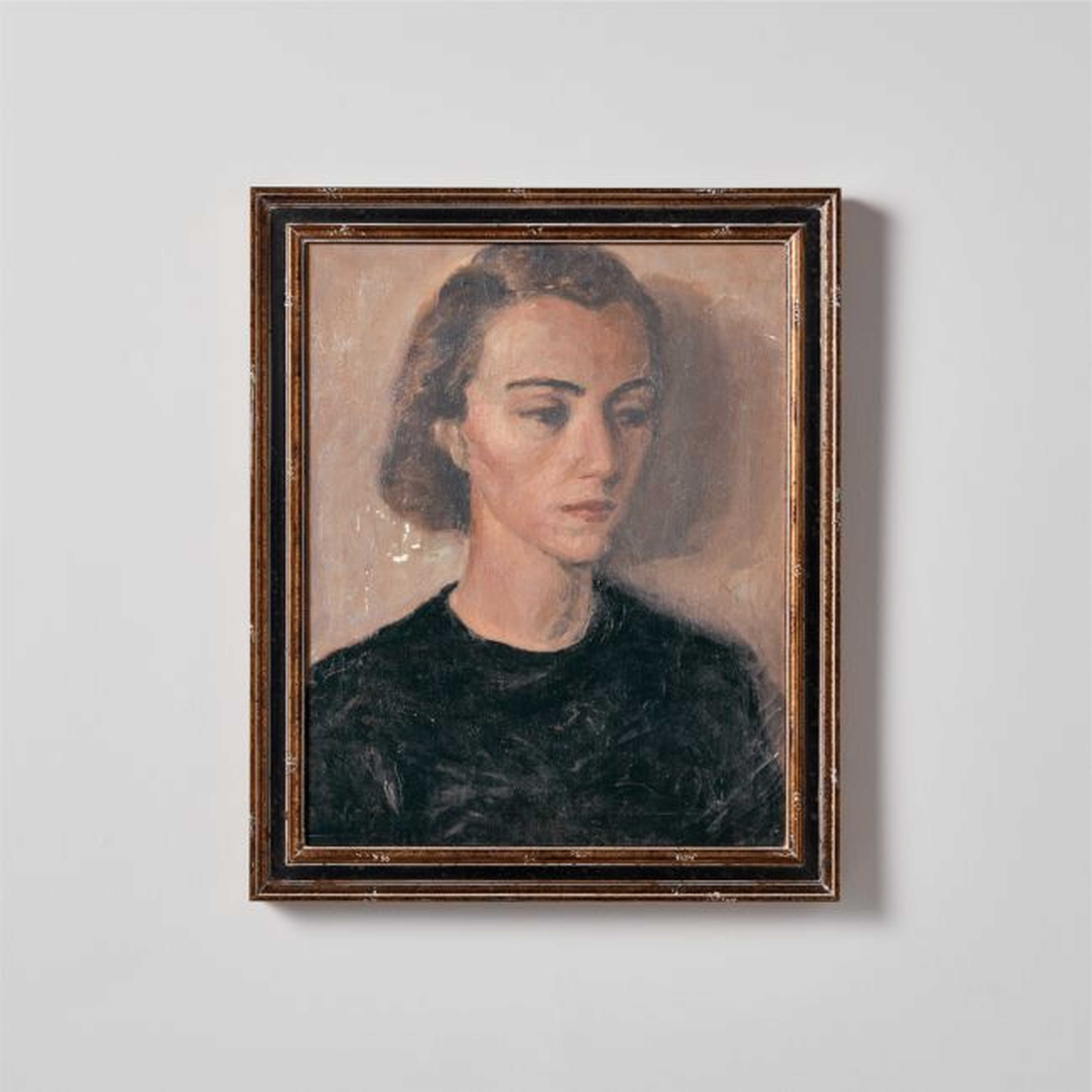 'Ingenue' Framed Oil Painting Reproduction 18''x22'' - CB2