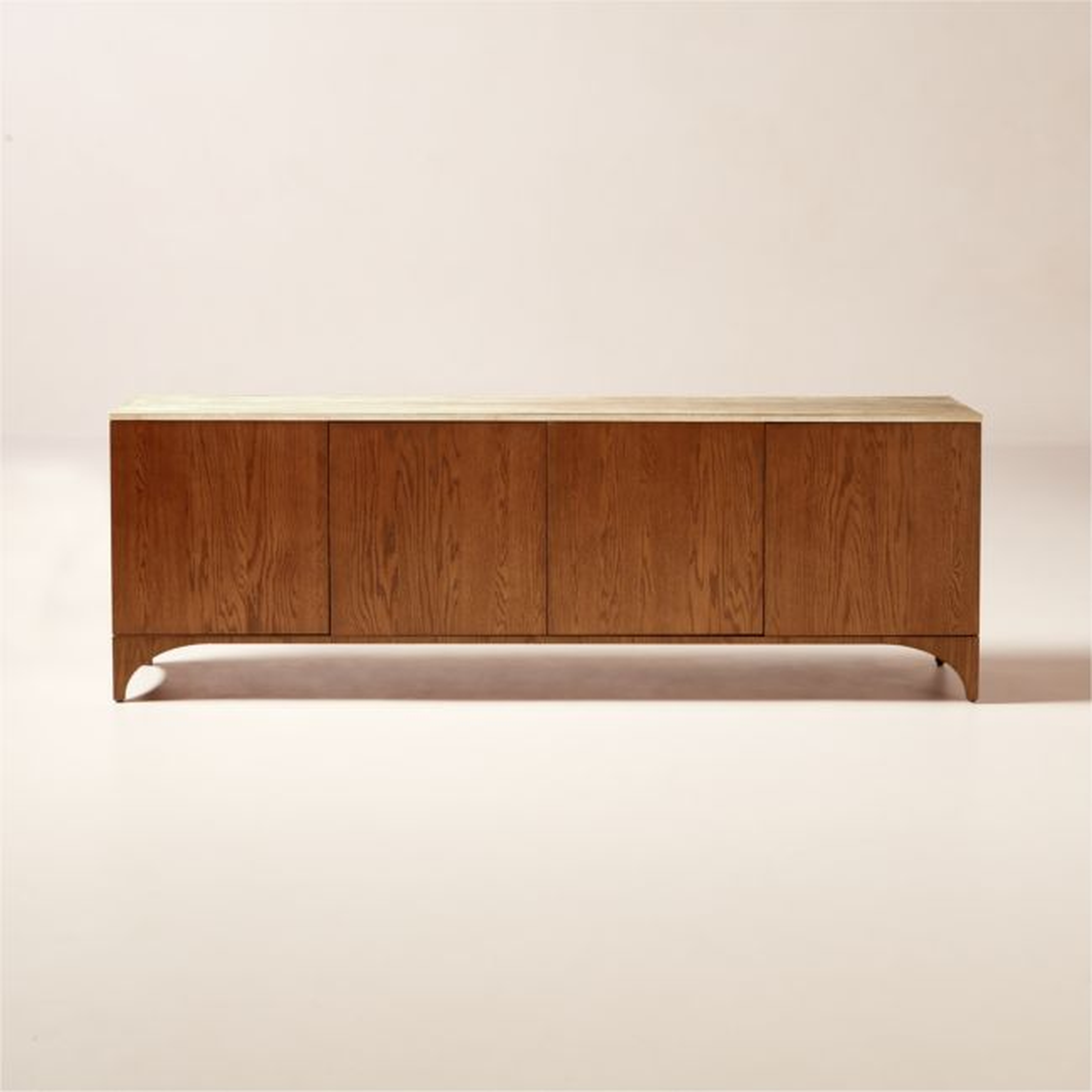 Roane 80" Oak Wood Media Console - CB2