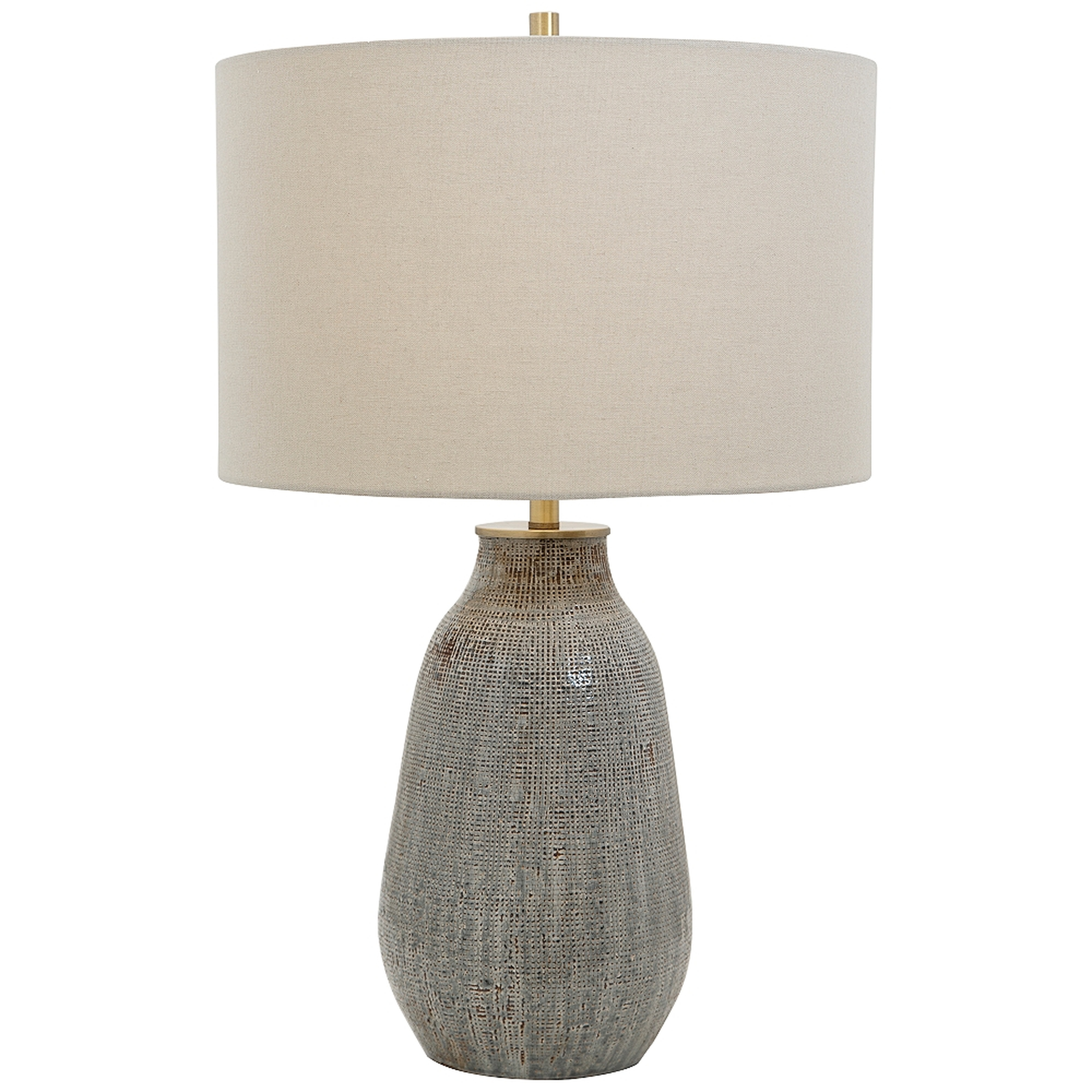 Uttermost Monacan Brown and Gray Ceramic Table Lamp - Style # 583F0 - Lamps Plus