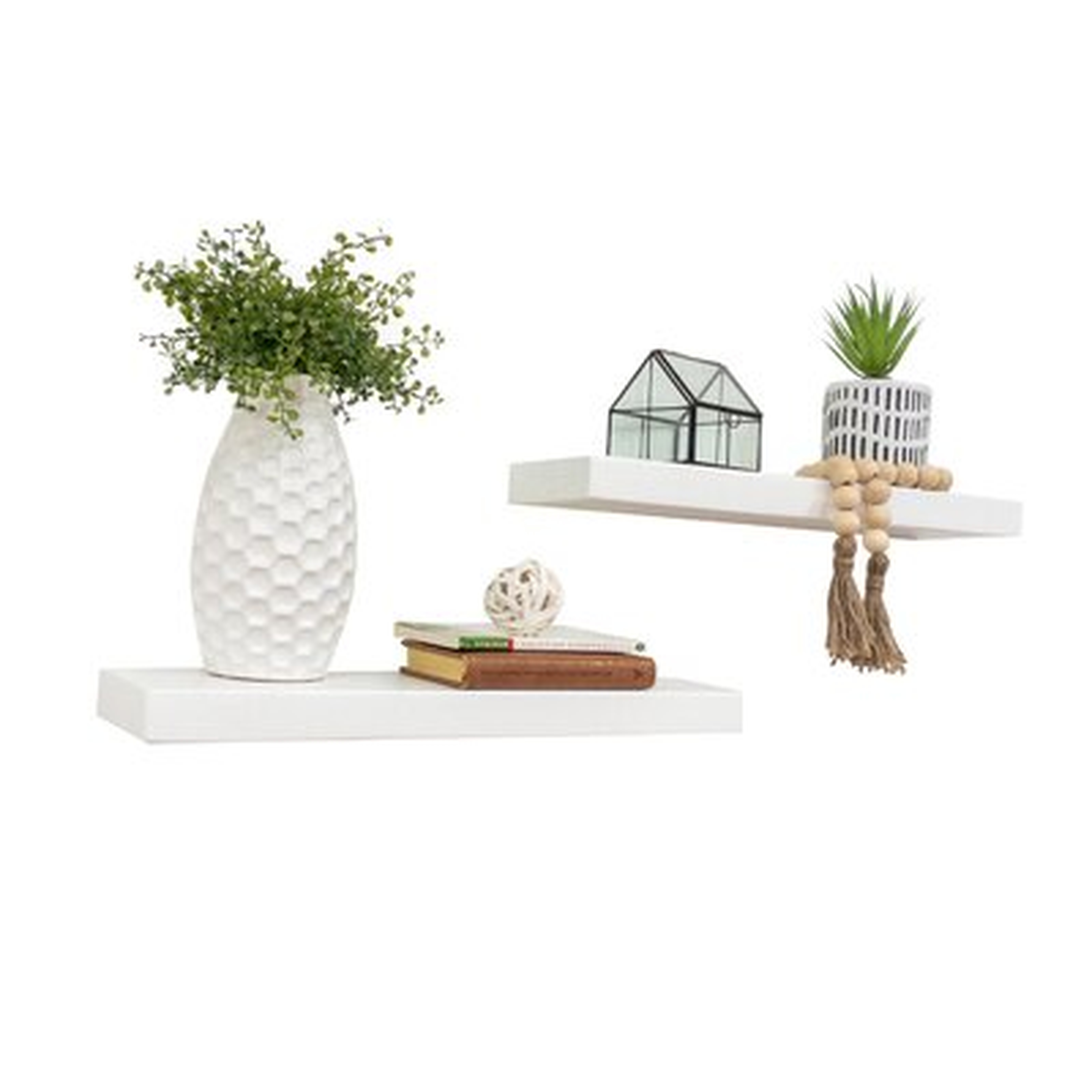 Set of 2 Evonne Solid Wood Floating Shelf 36" - Wayfair