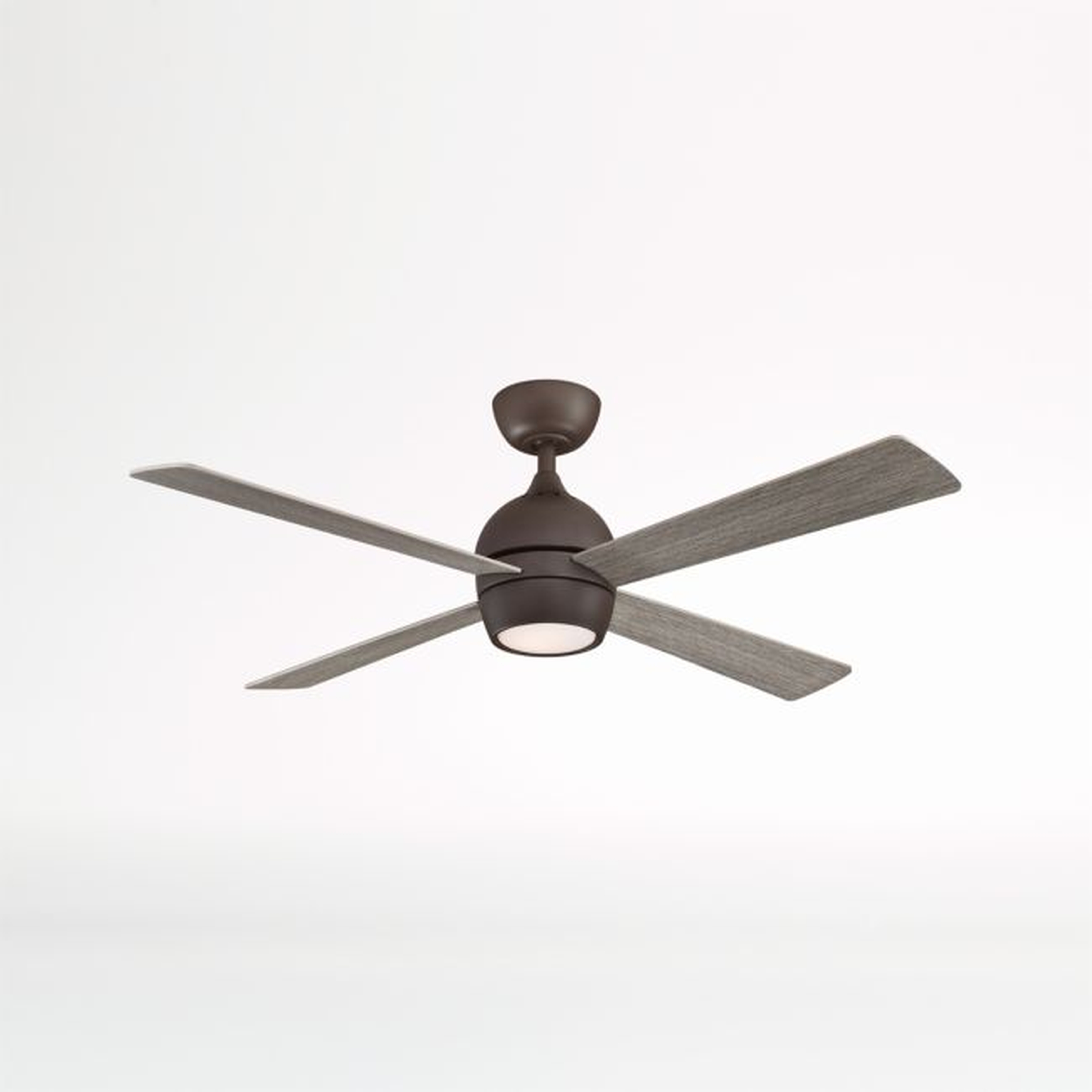 Fanimation Kwad 52" Matte Greige Ceiling Fan with Reversible Blades & LED Light Kit - Crate and Barrel