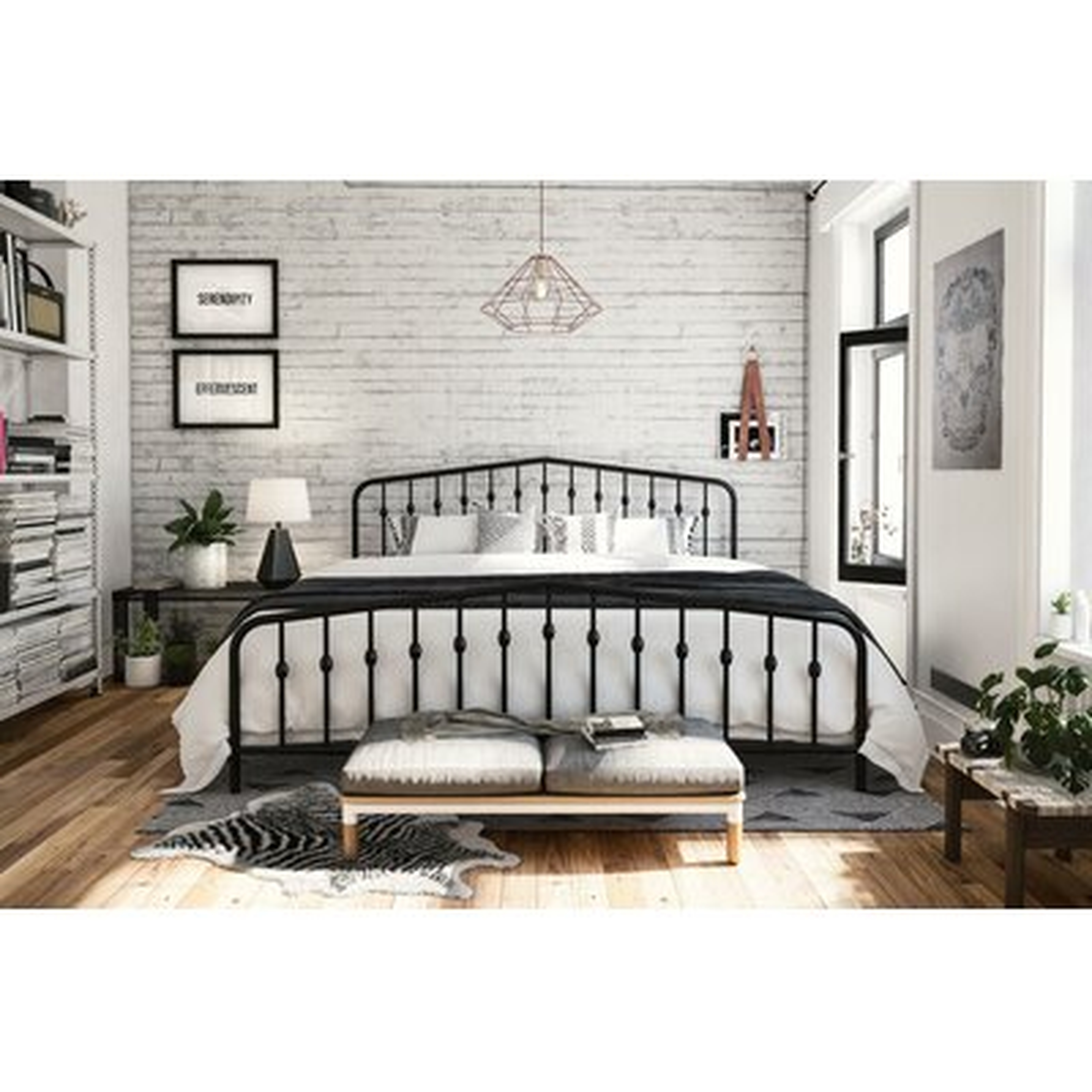 Bushwick Platform Bed (King, Black) - Wayfair