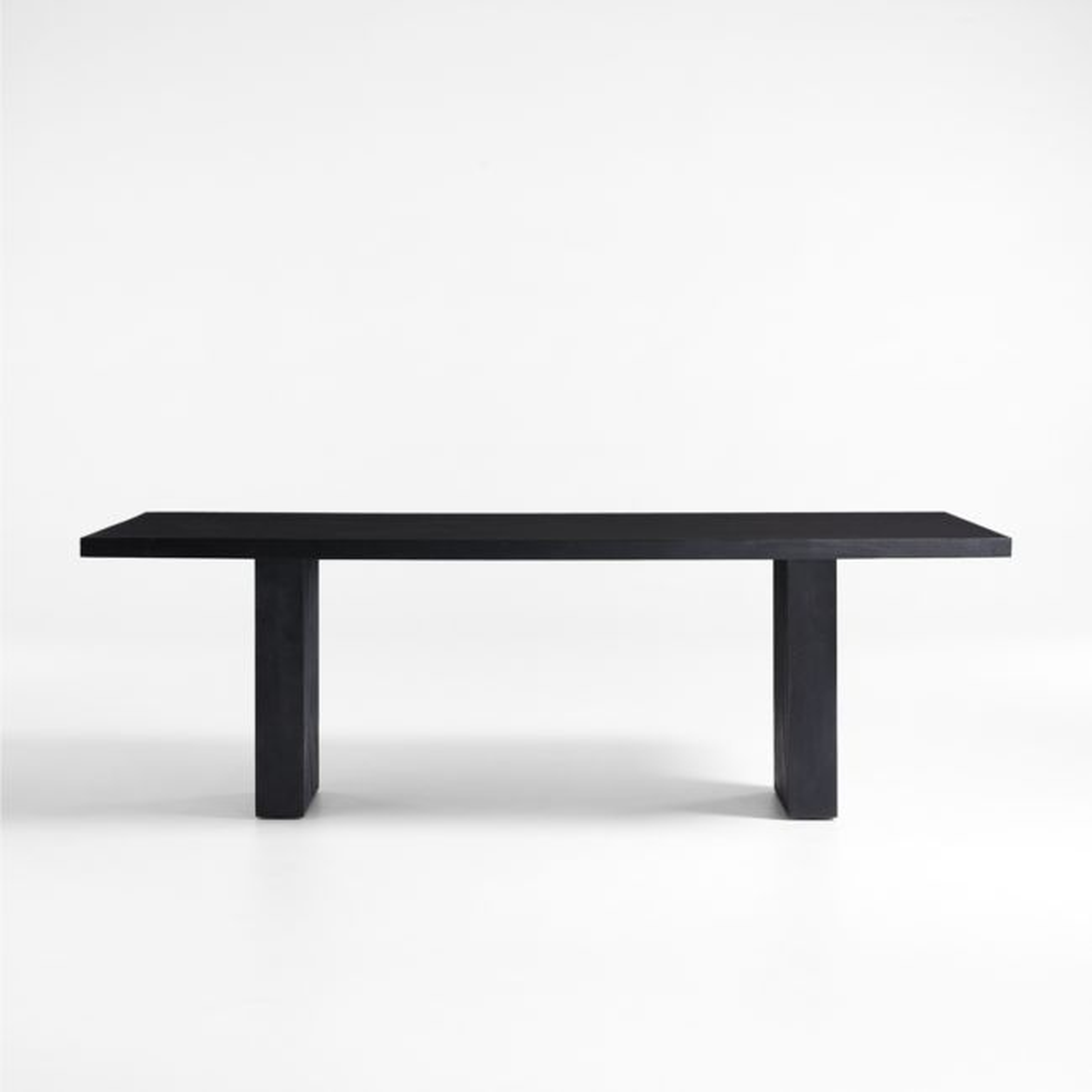 Dunewood Charcoal 92" Dining Table - Crate and Barrel