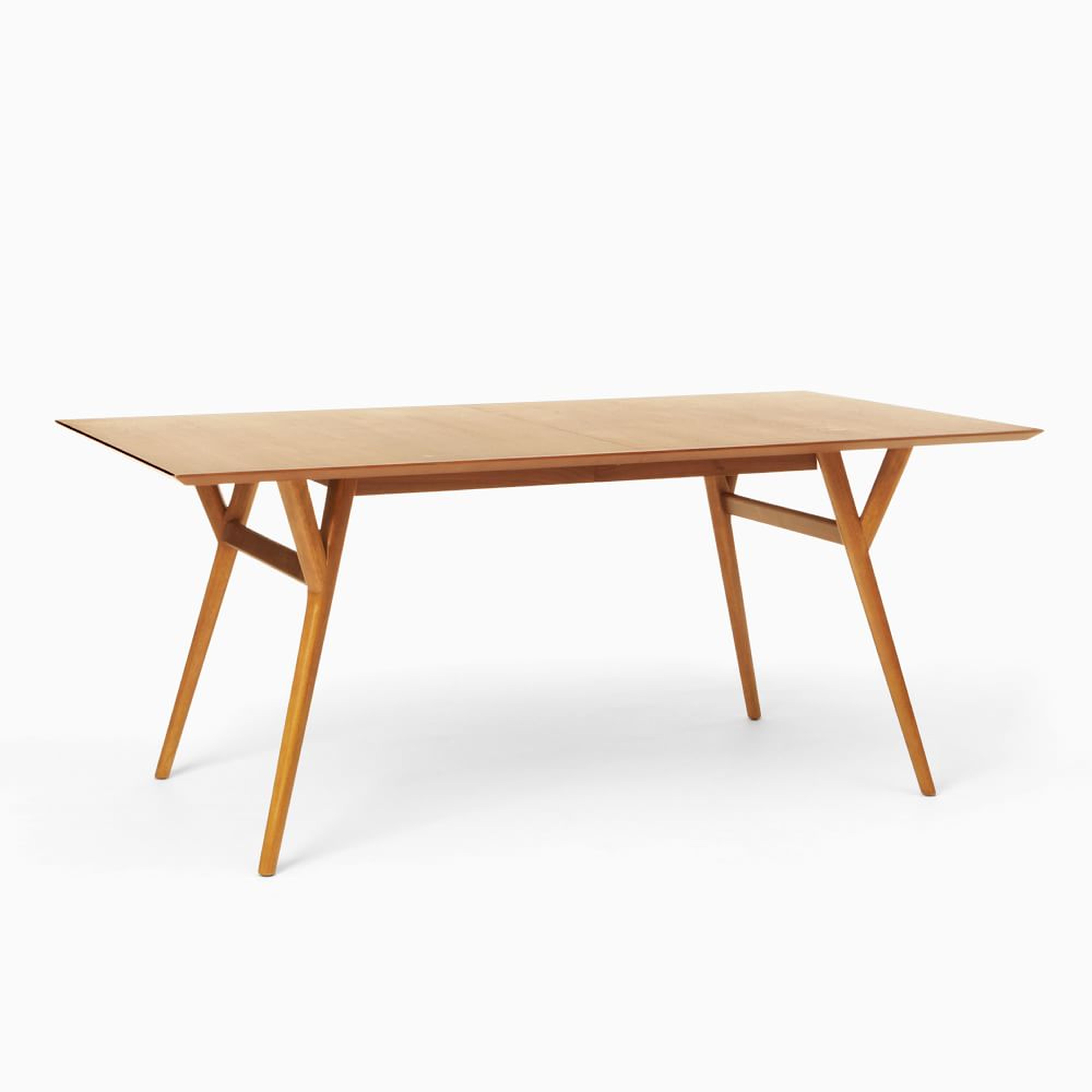 Mid-Century Expandable Dining Table, 72-92", Walnut - West Elm