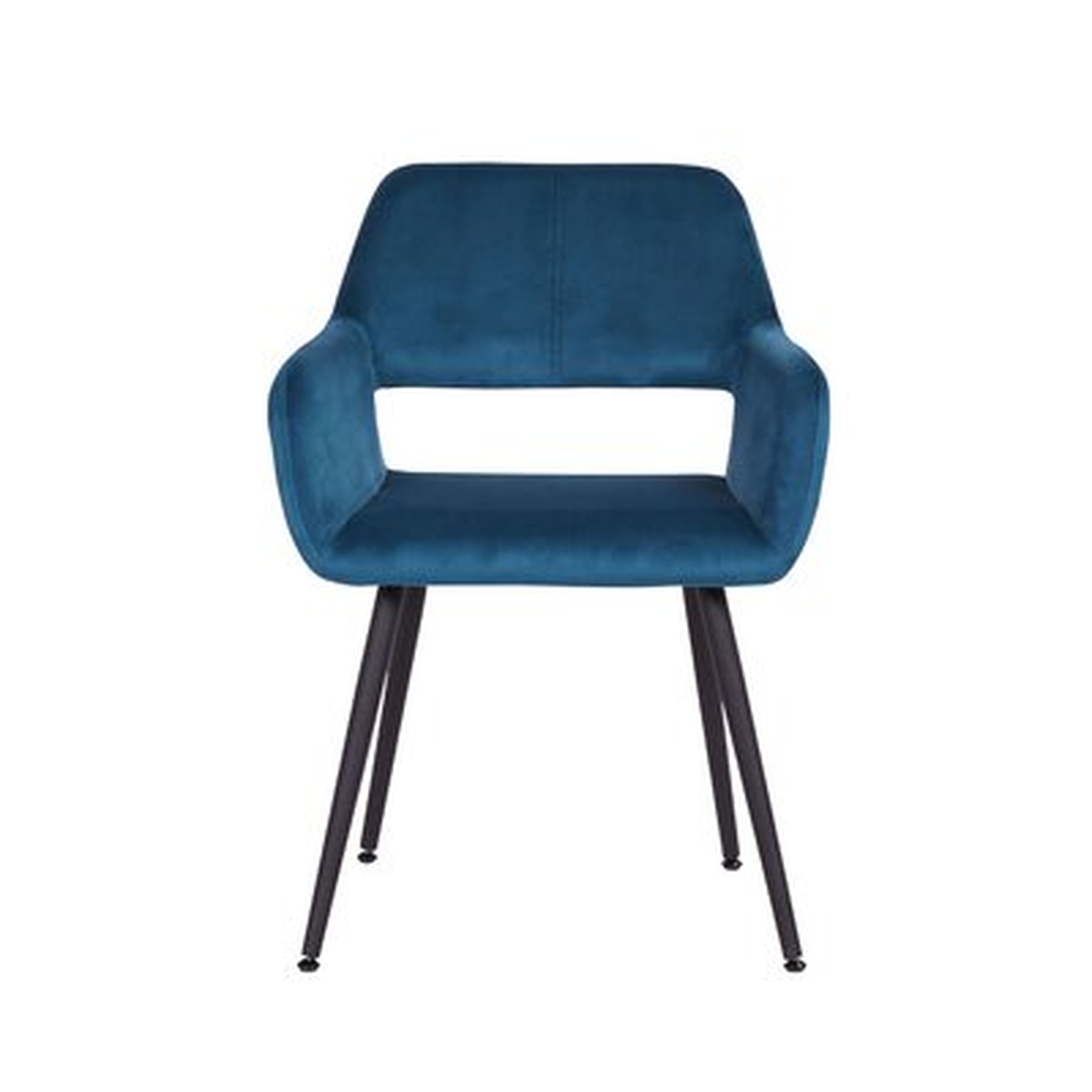 Aqdal Velvet Upholstered Arm Chair - Wayfair