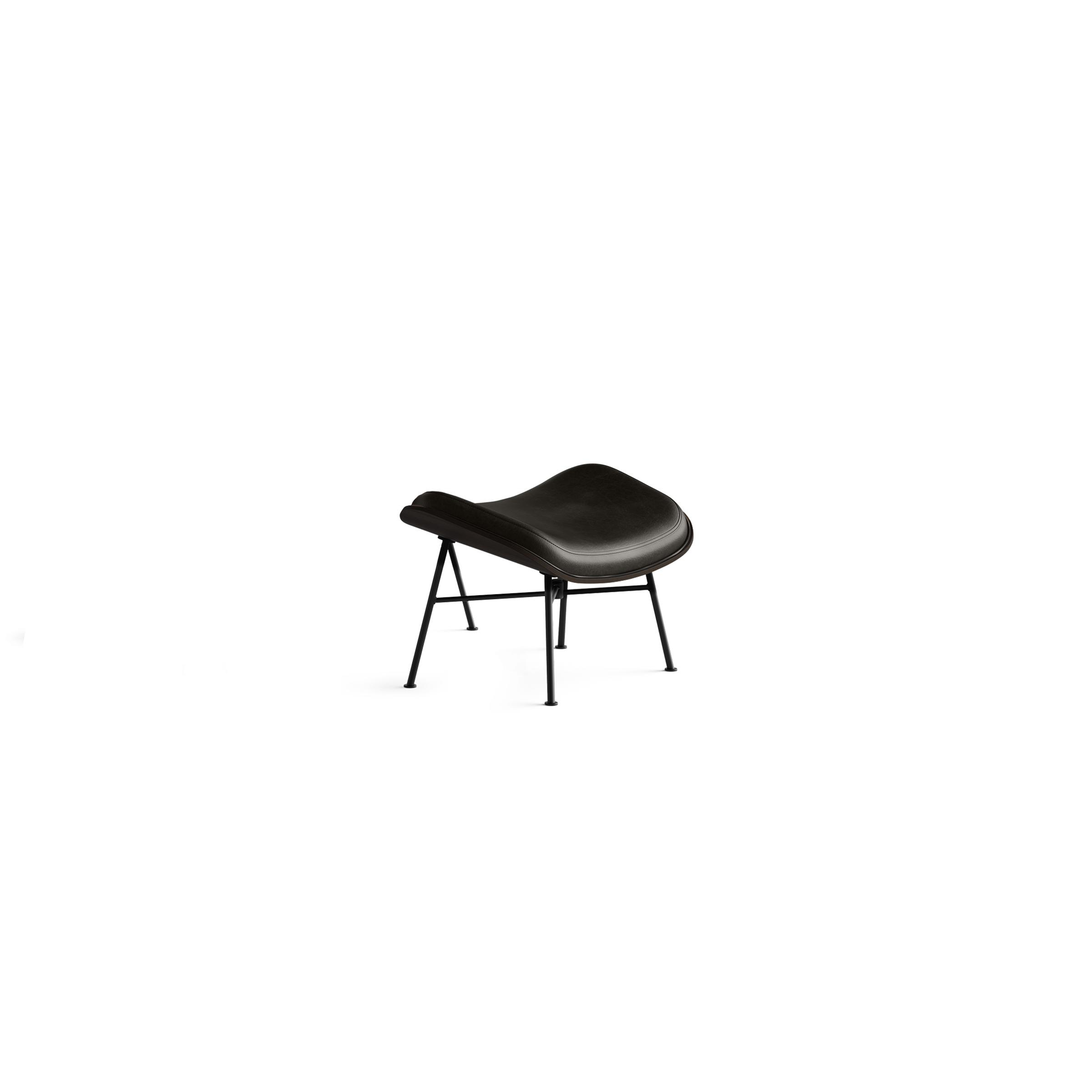 Burrow Vesper Wood & Leather Ottoman - Burrow