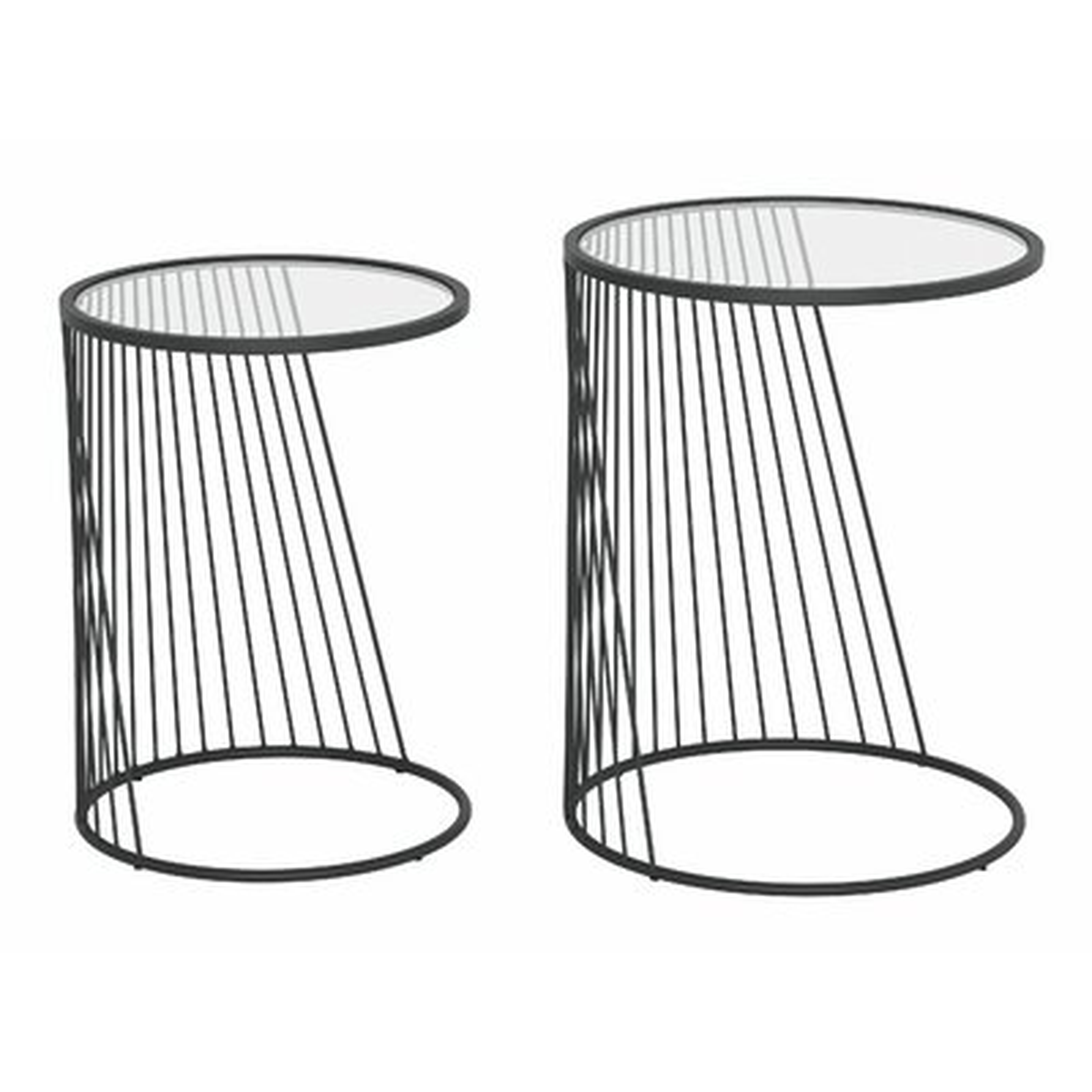 Glass Drum End Table - Wayfair