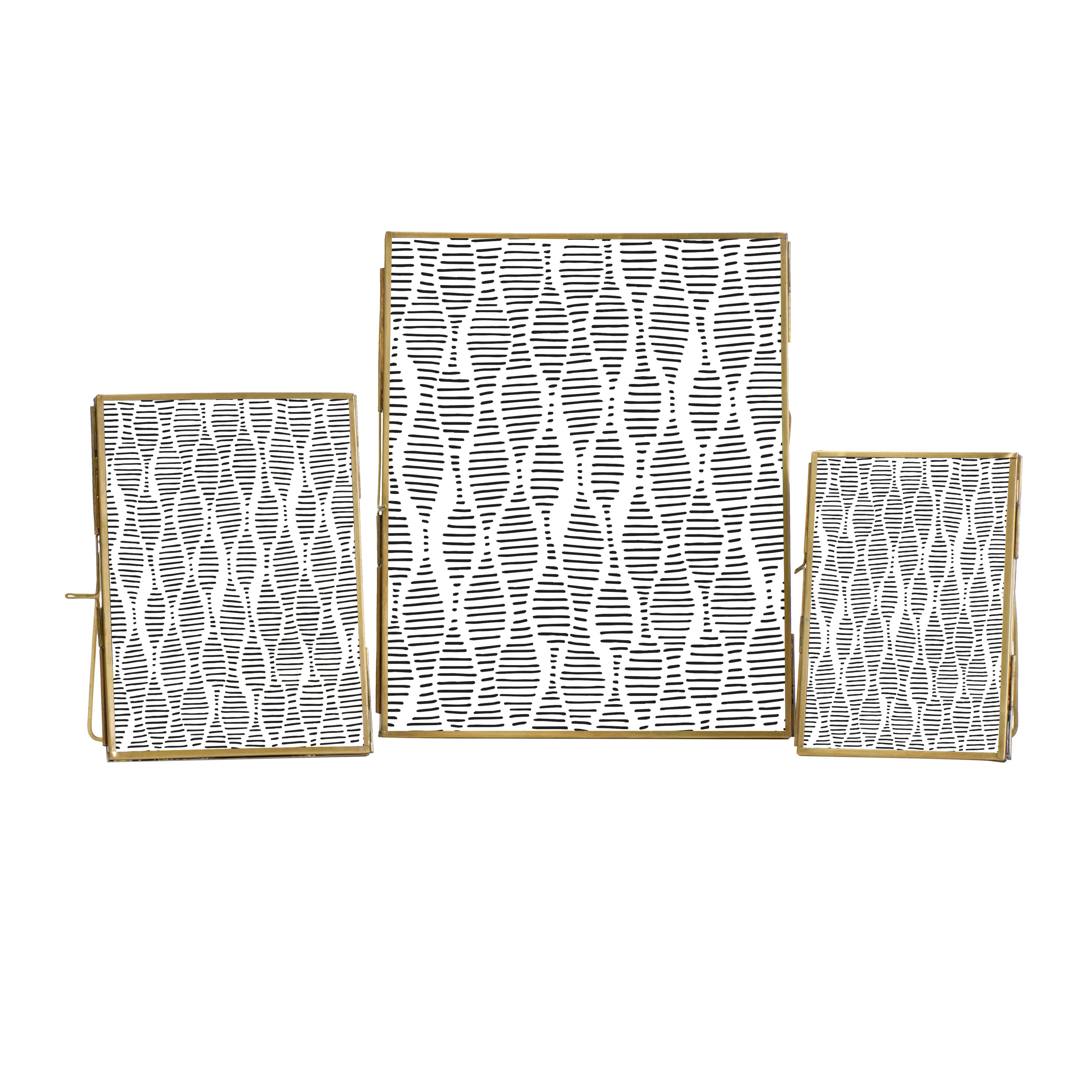 Brass Framed Photo Frames, Set of 3 - Creative Co-Op