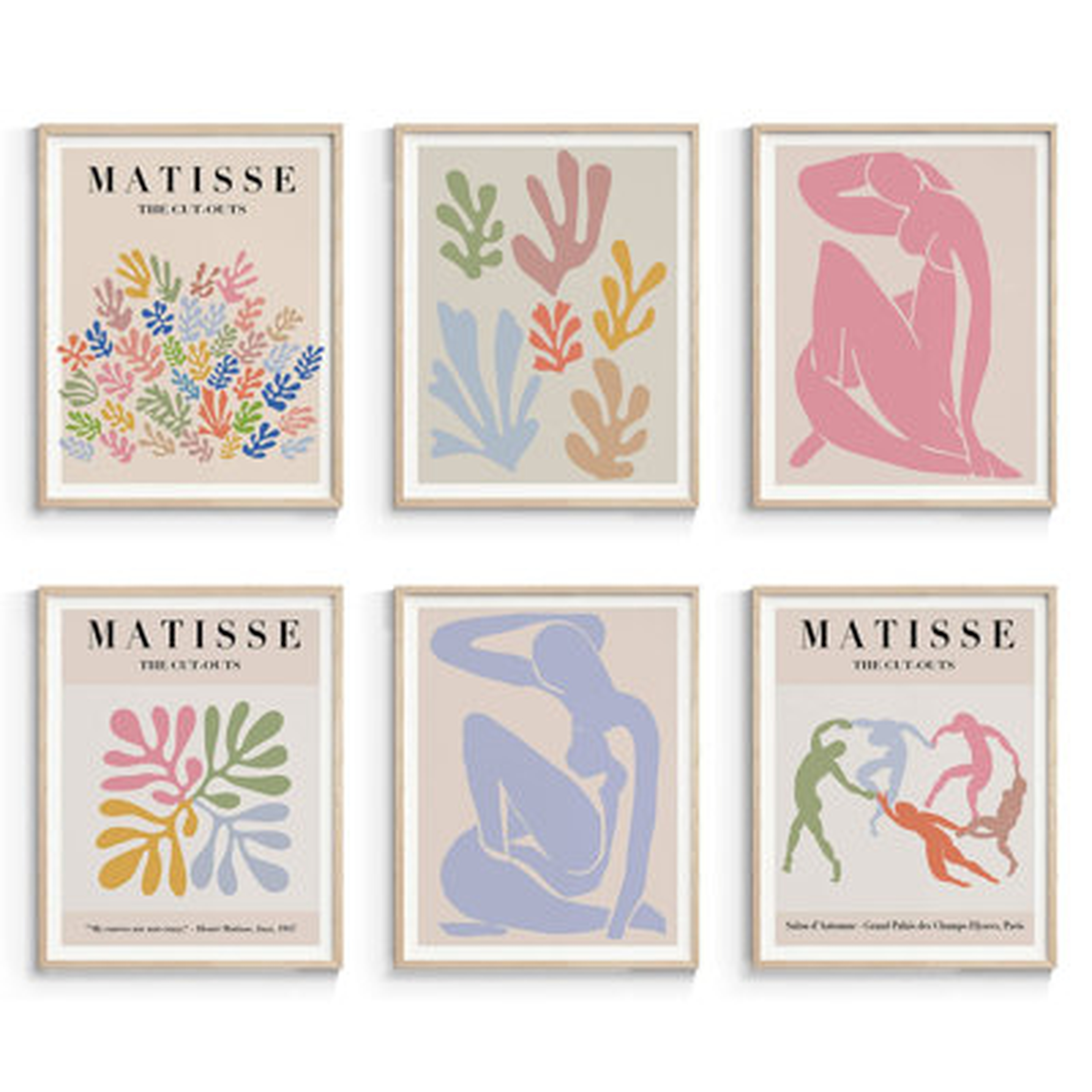 Insimsea Matisse Wall Art Exhibition Poster & Prints, Henri Matisse Posters For Room Aesthetic, Abstract Wall Art For Living Room UNFRAMED, Set Of 6 (11X14 In) - Wayfair