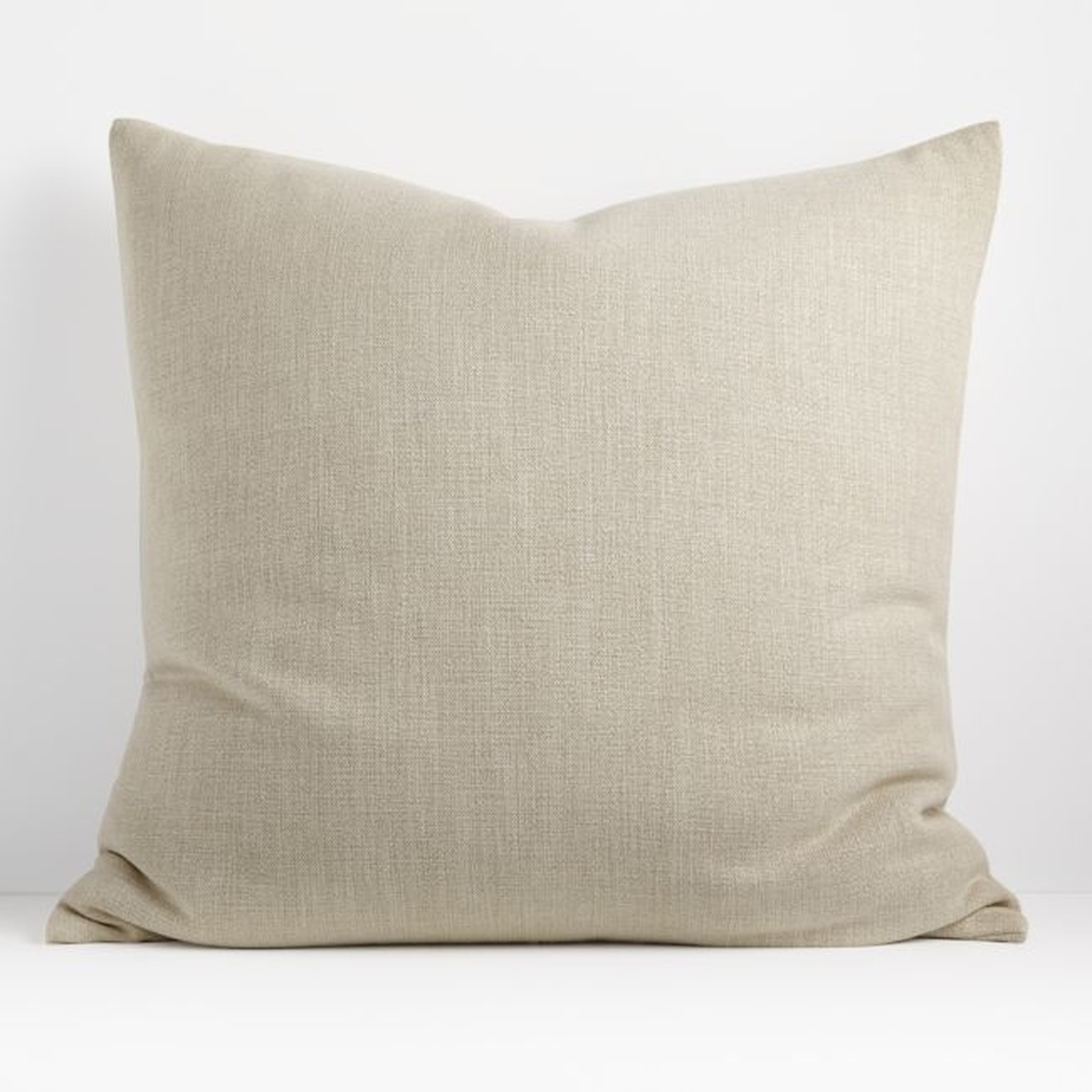 Plain Weave Sand 30x30 Pillow  with Feather-Down Insert - Crate and Barrel