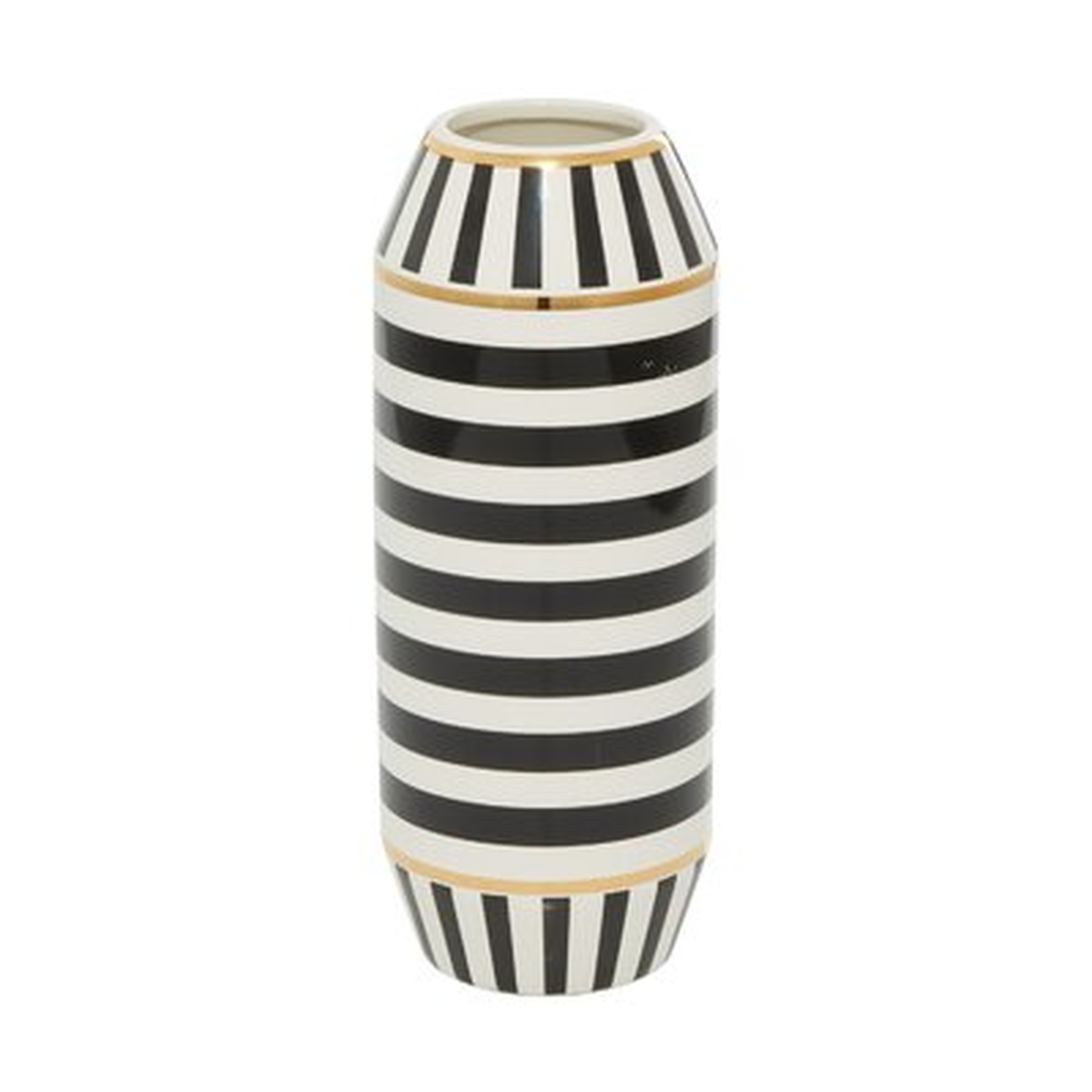 Black Ceramic Modern Vase, 13 X 5 X 5 - Wayfair
