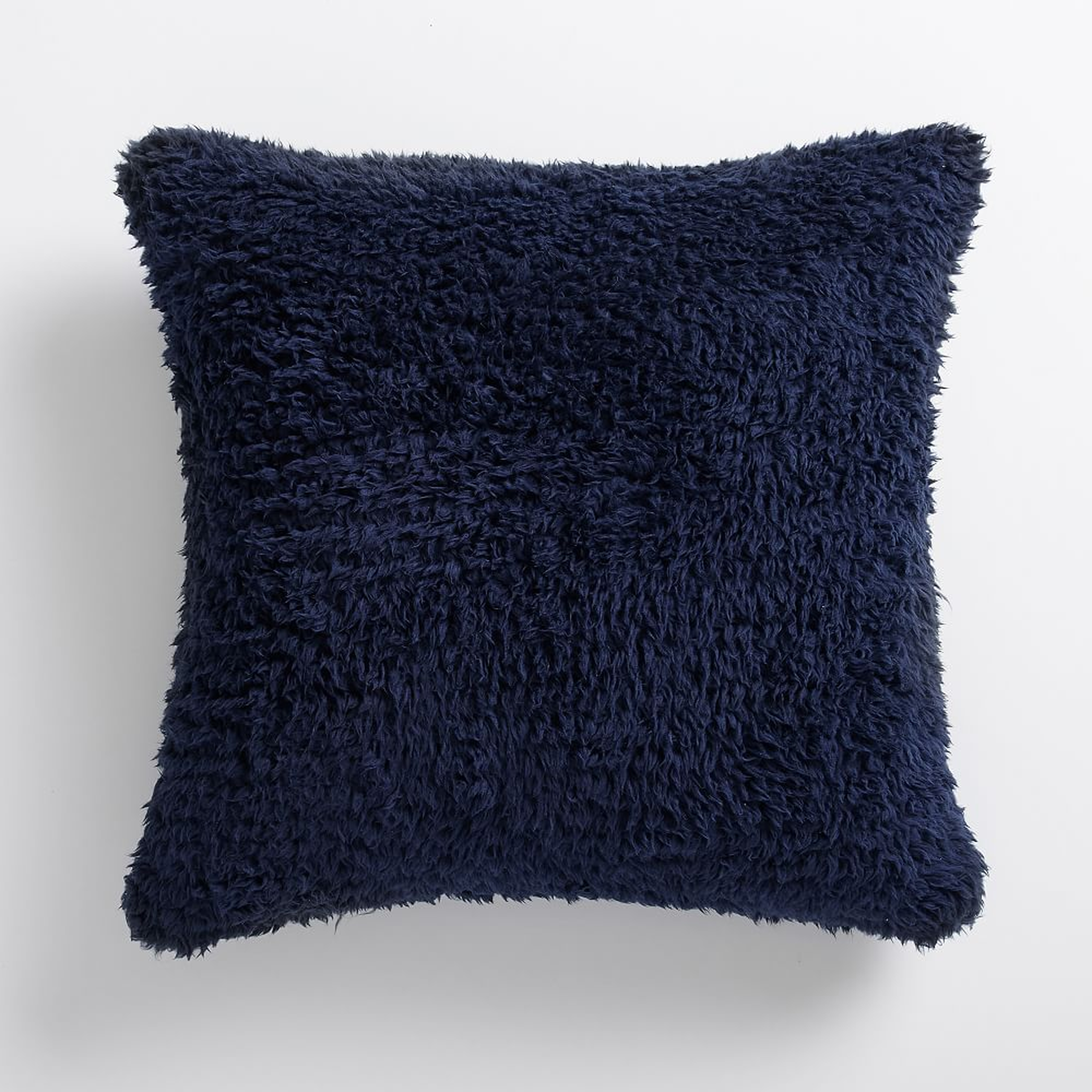 Cozy Recycled Sherpa Pillow Cover, 18x18, Classic Navy - Pottery Barn Teen