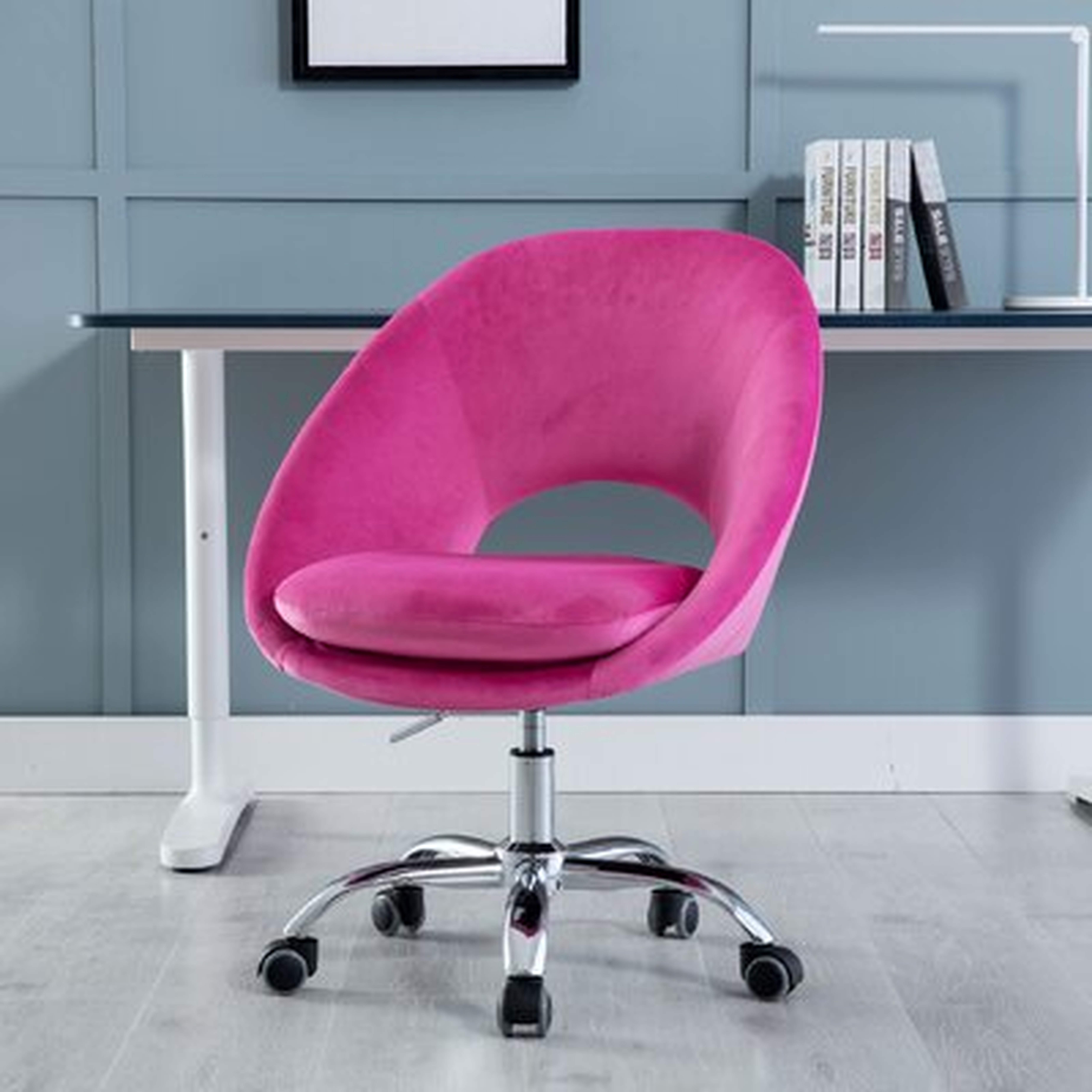 Home Office Chair, Modern Velvet Desk Chair,360° Swivel Computer Chair - Wayfair