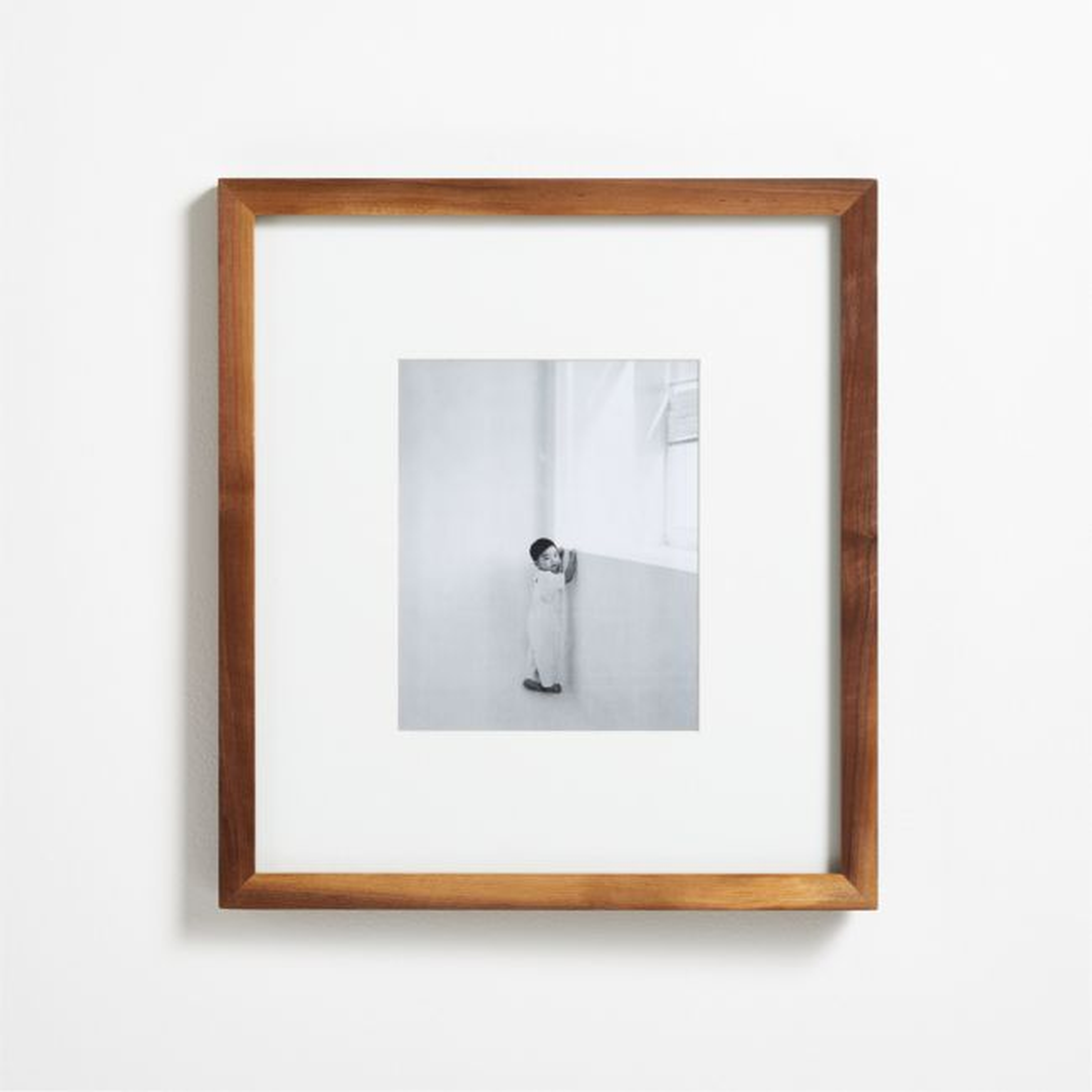 Walnut Wood 8x10 Wall Picture Frame - Crate and Barrel