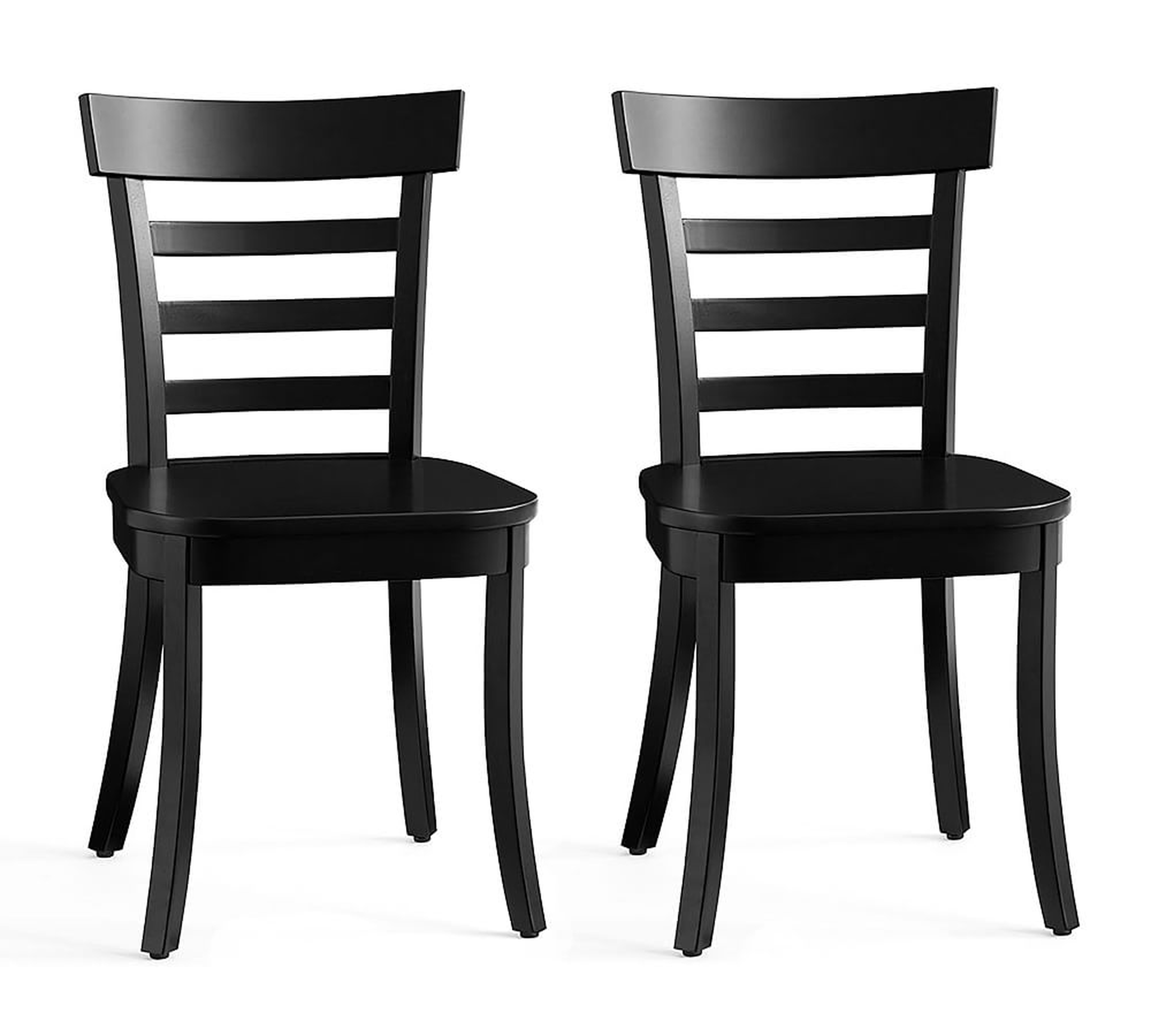 Liam Dining Side Chair, Black, Set of 2 - Pottery Barn