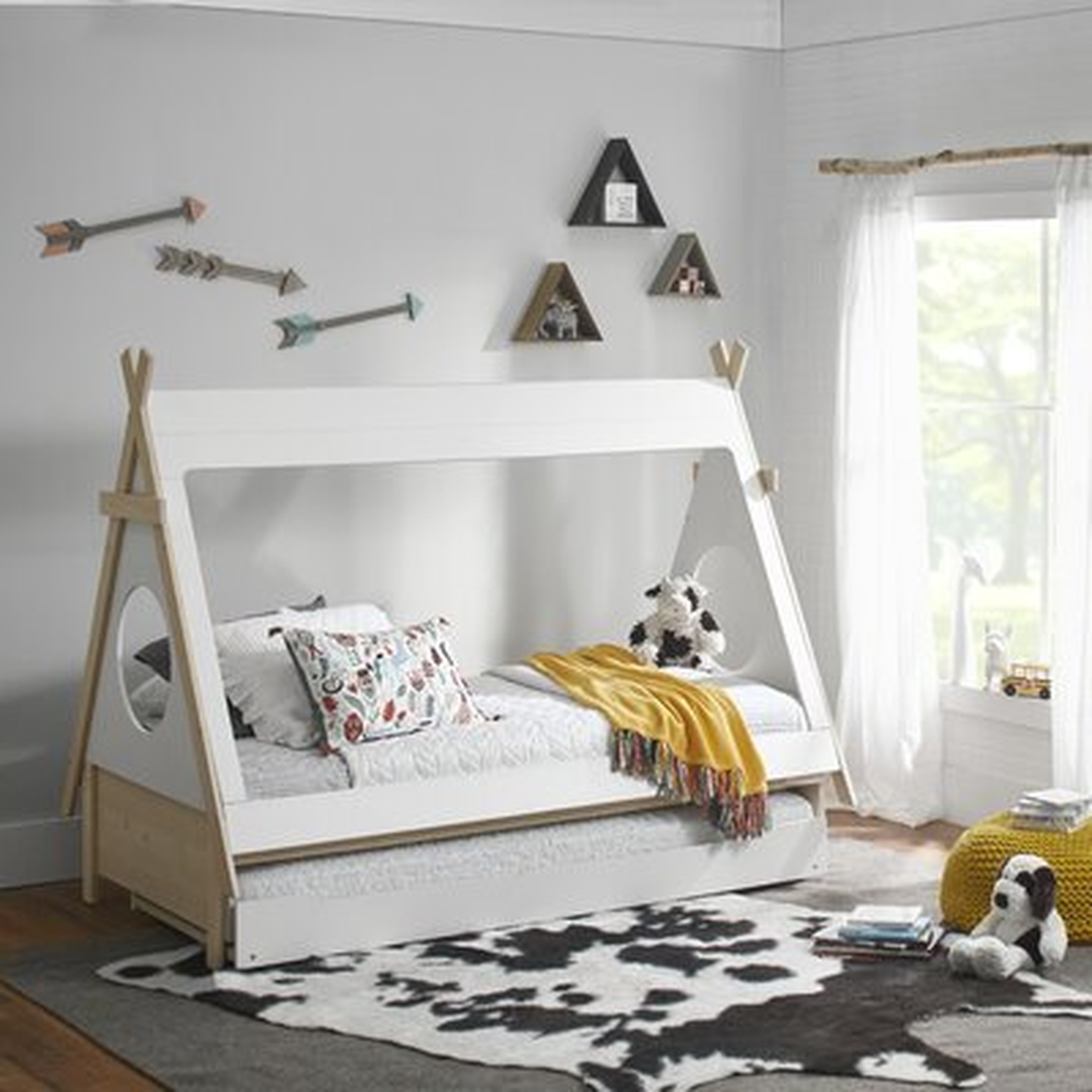 Sahara Triangular Play Tent Twin Bed with Trundle - Wayfair