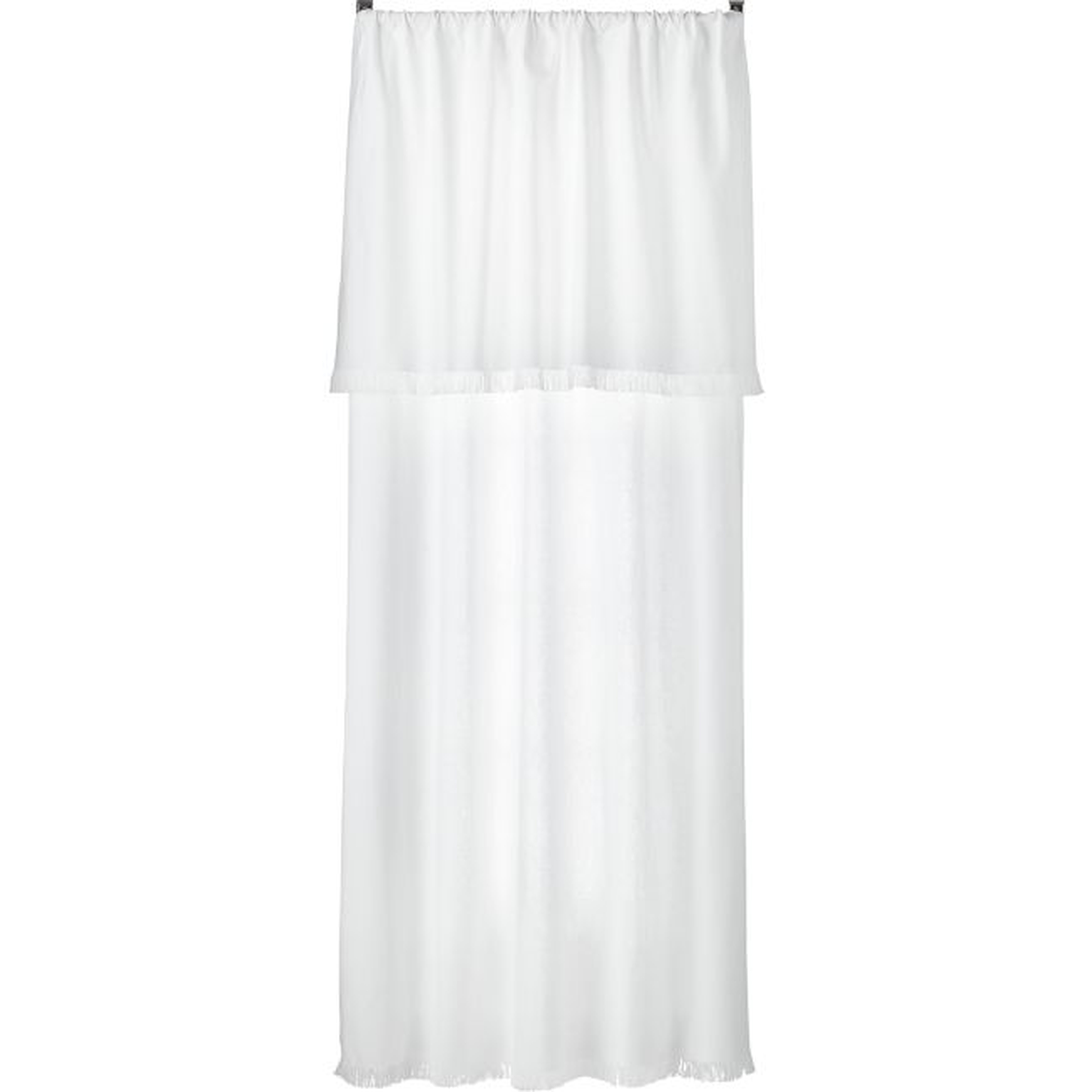 Wallace Freesize White Curtain Panel - Crate and Barrel