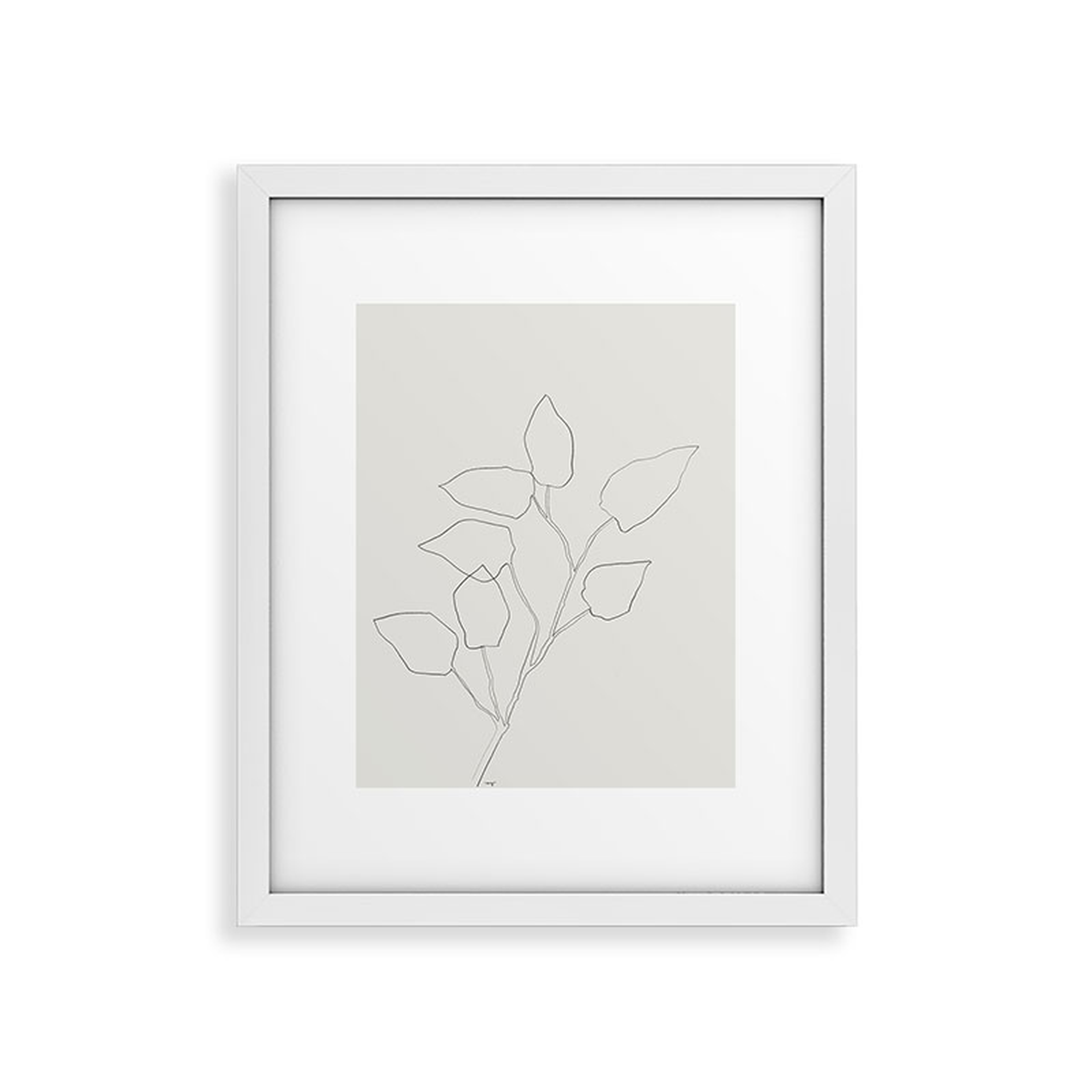 Floral Study No 5 by Megan Galante - Framed Art Print Modern White 24" x 36" - Wander Print Co.