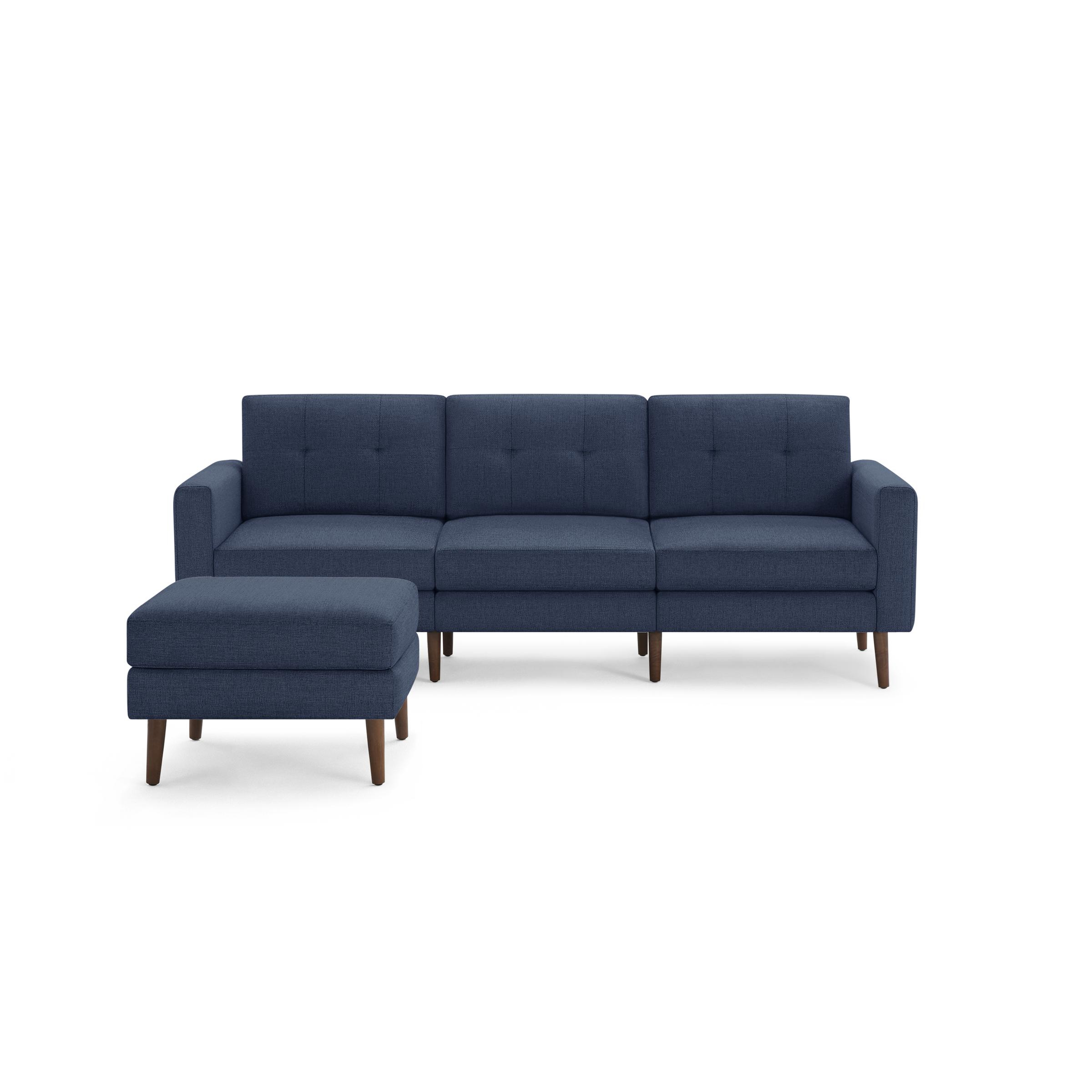 Burrow Nomad Sofa and Ottoman, Leg Finish: WalnutLegs - Burrow