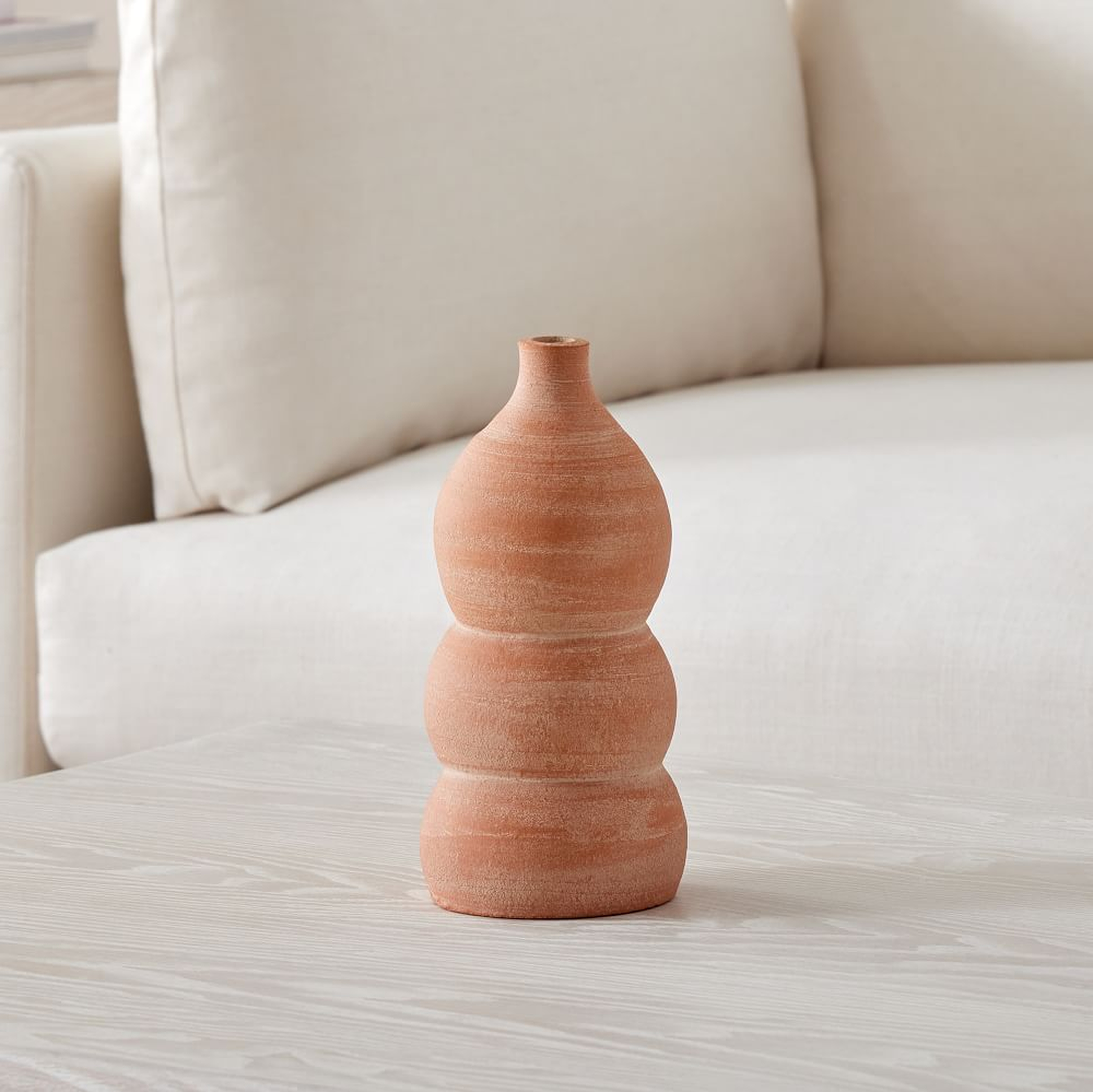 Atuto Terracotta Vases, Geo Vase, Terracotta, Ceramic, 9.5 Inches - West Elm