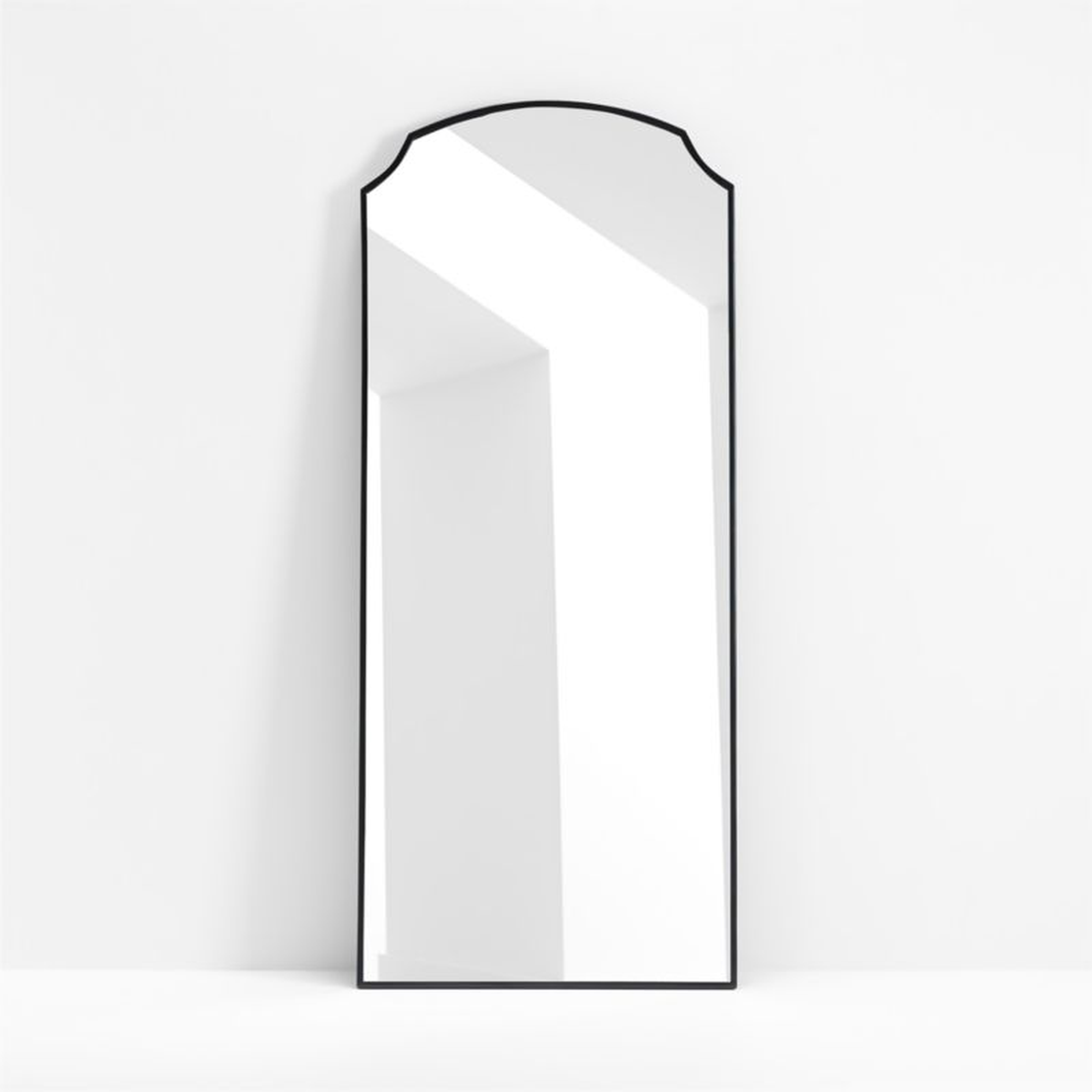 Emmy Narrow Black Arch Floor Mirror 32"x76.25" - Crate and Barrel