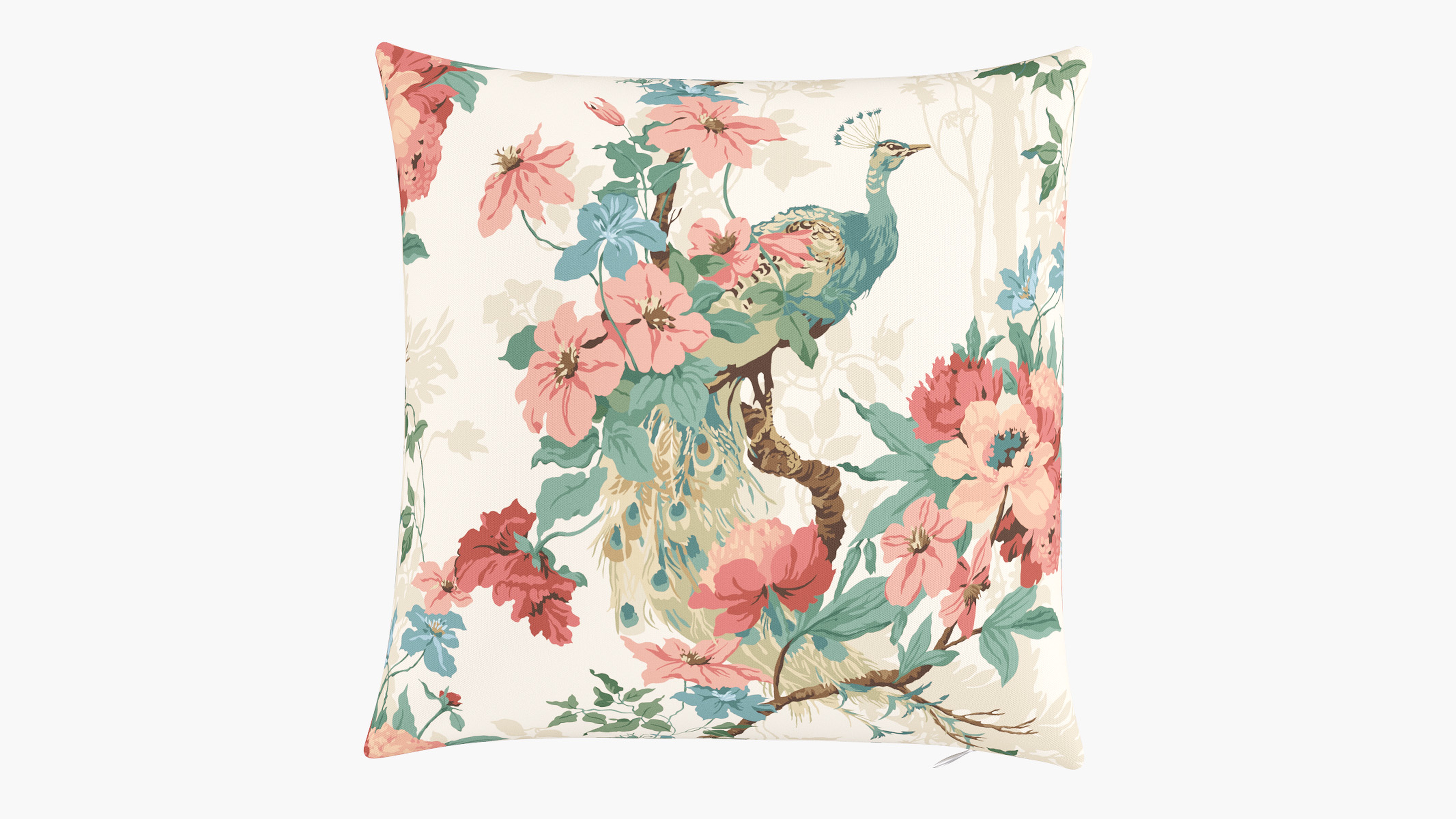 Throw Pillow 18", Rose Peacock Park, 18" x 18" - The Inside