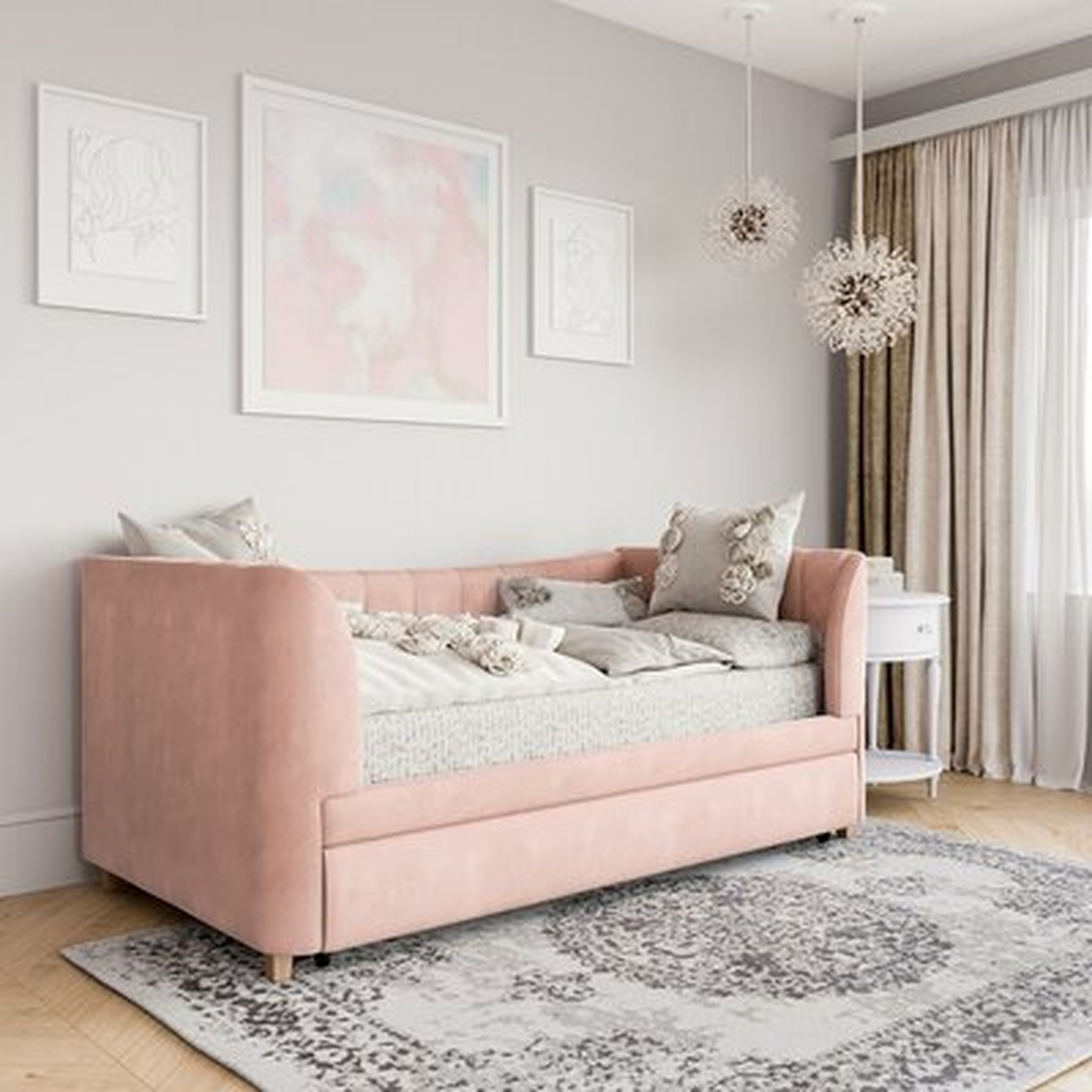 Valentina Upholstered Twin Daybed with Trundle - Wayfair