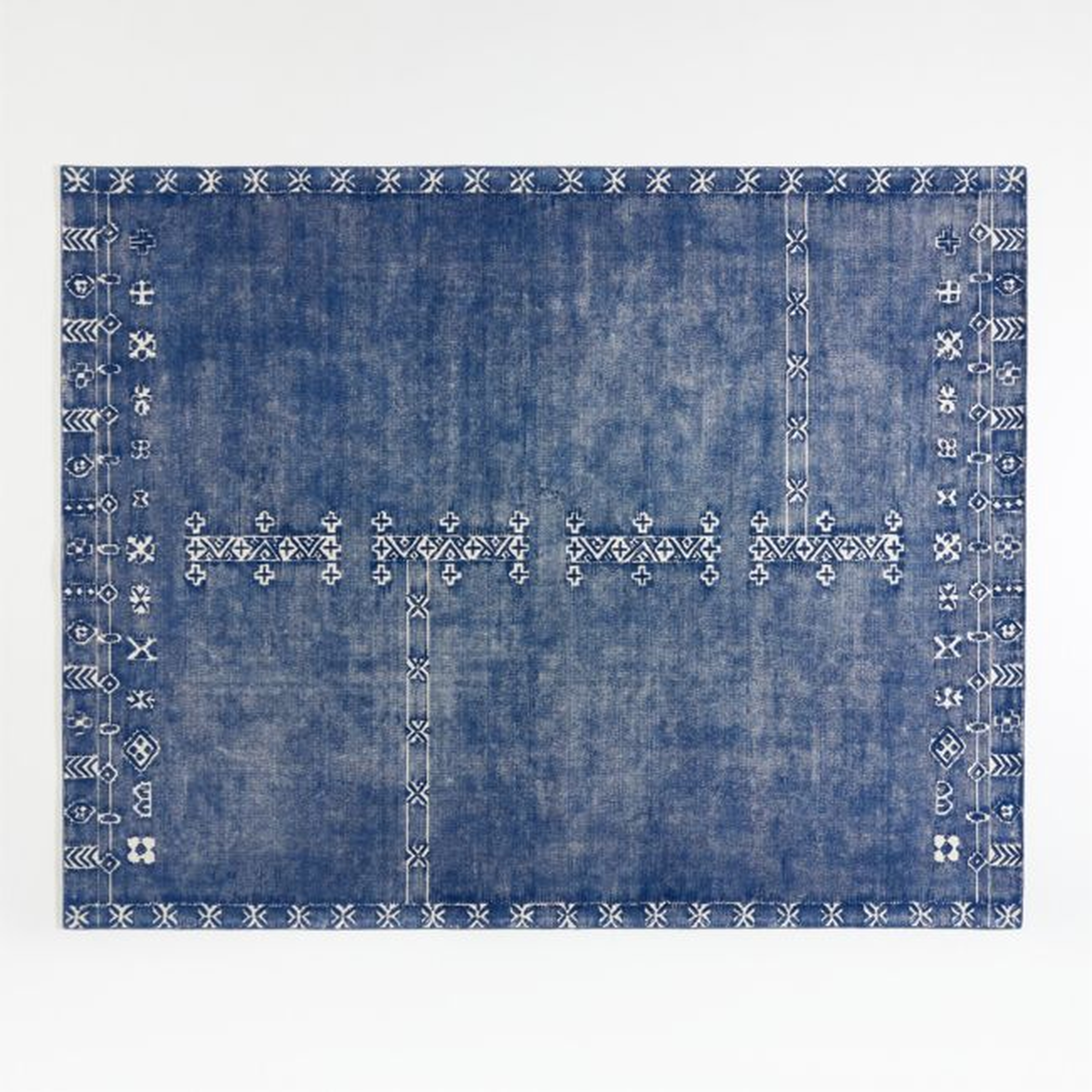 Erria Indigo Rug 8'x10' - Crate and Barrel