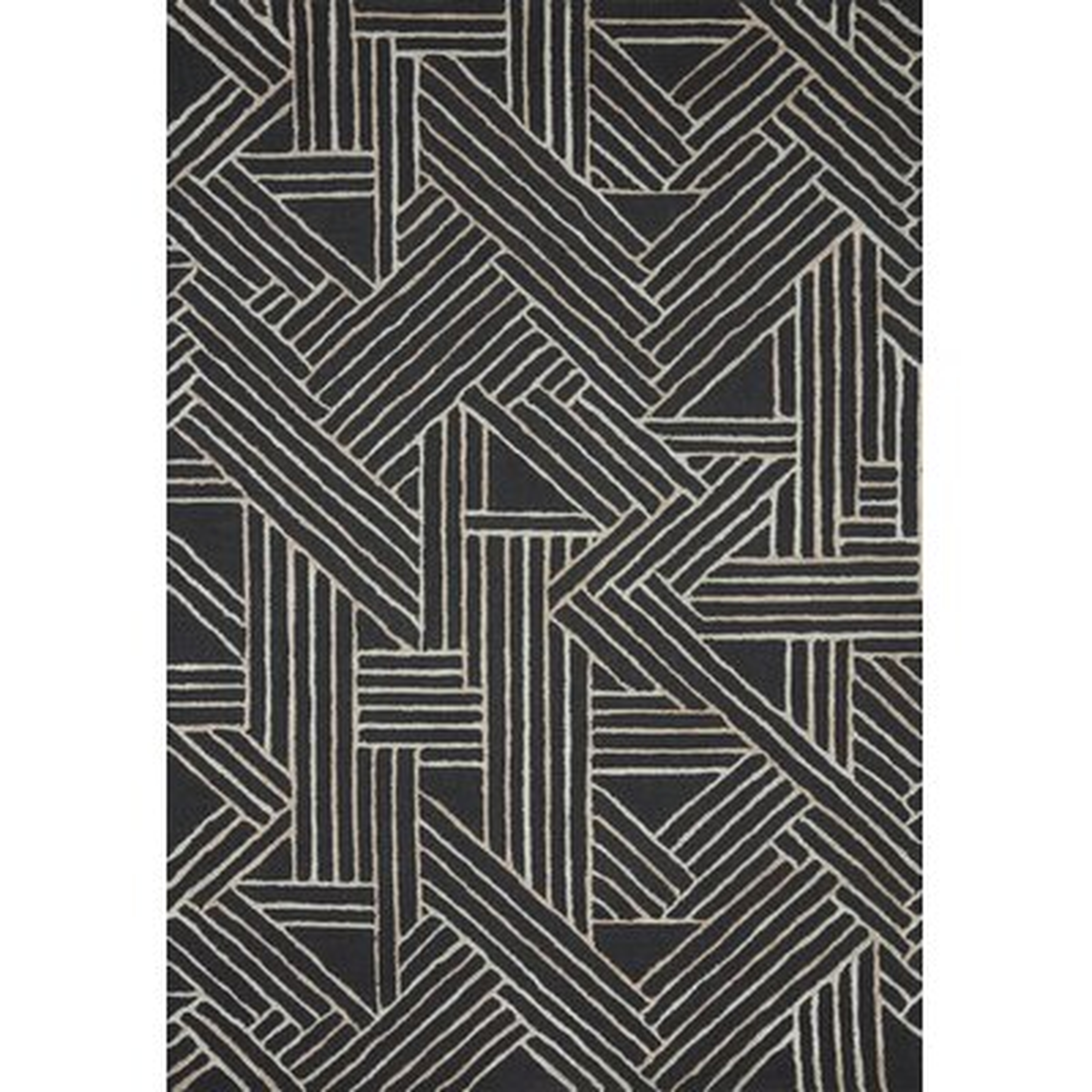Gemmenne Handmade Tufted Wool Black Rug - Wayfair