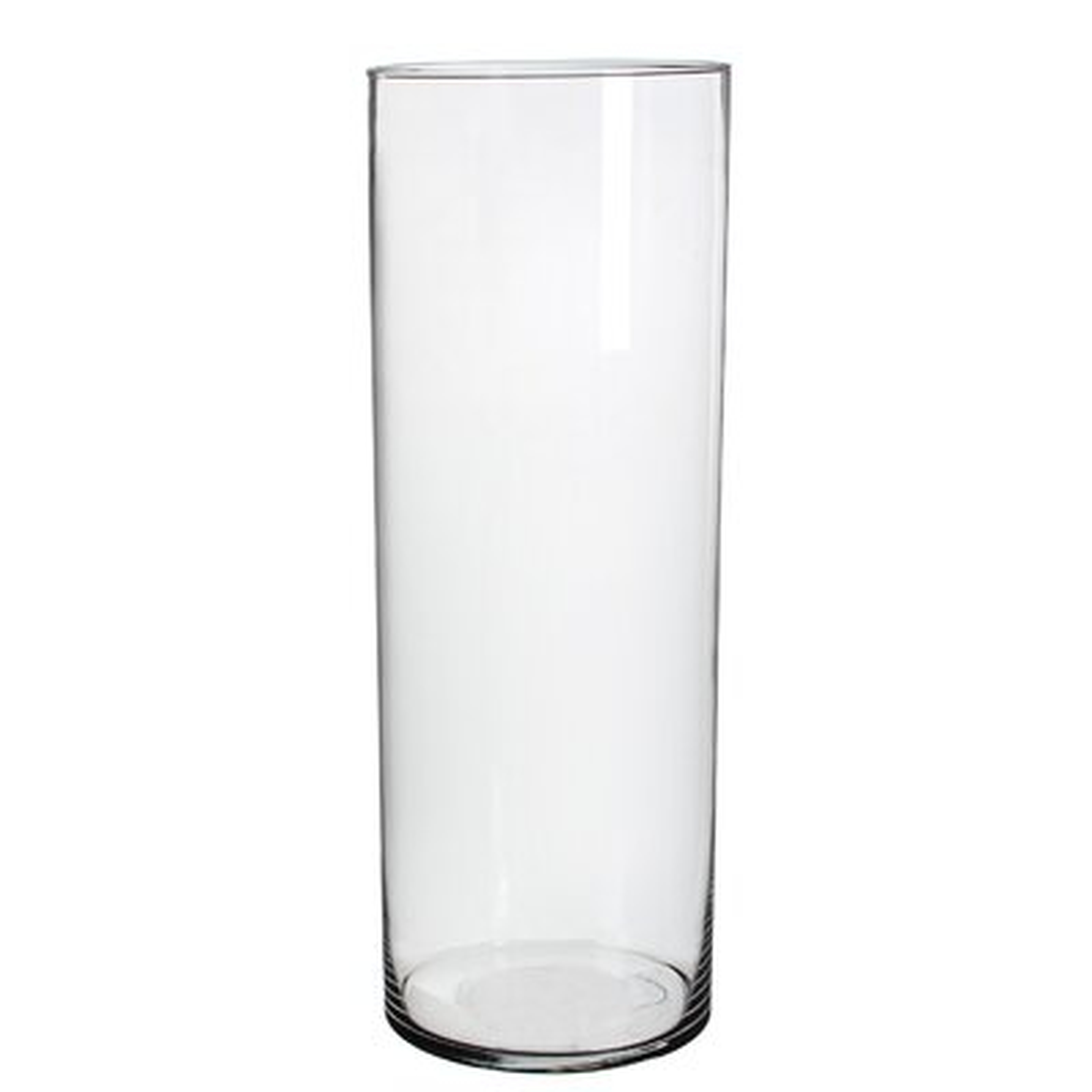 Voss Transparent 19.69" Glass Table Vase - AllModern