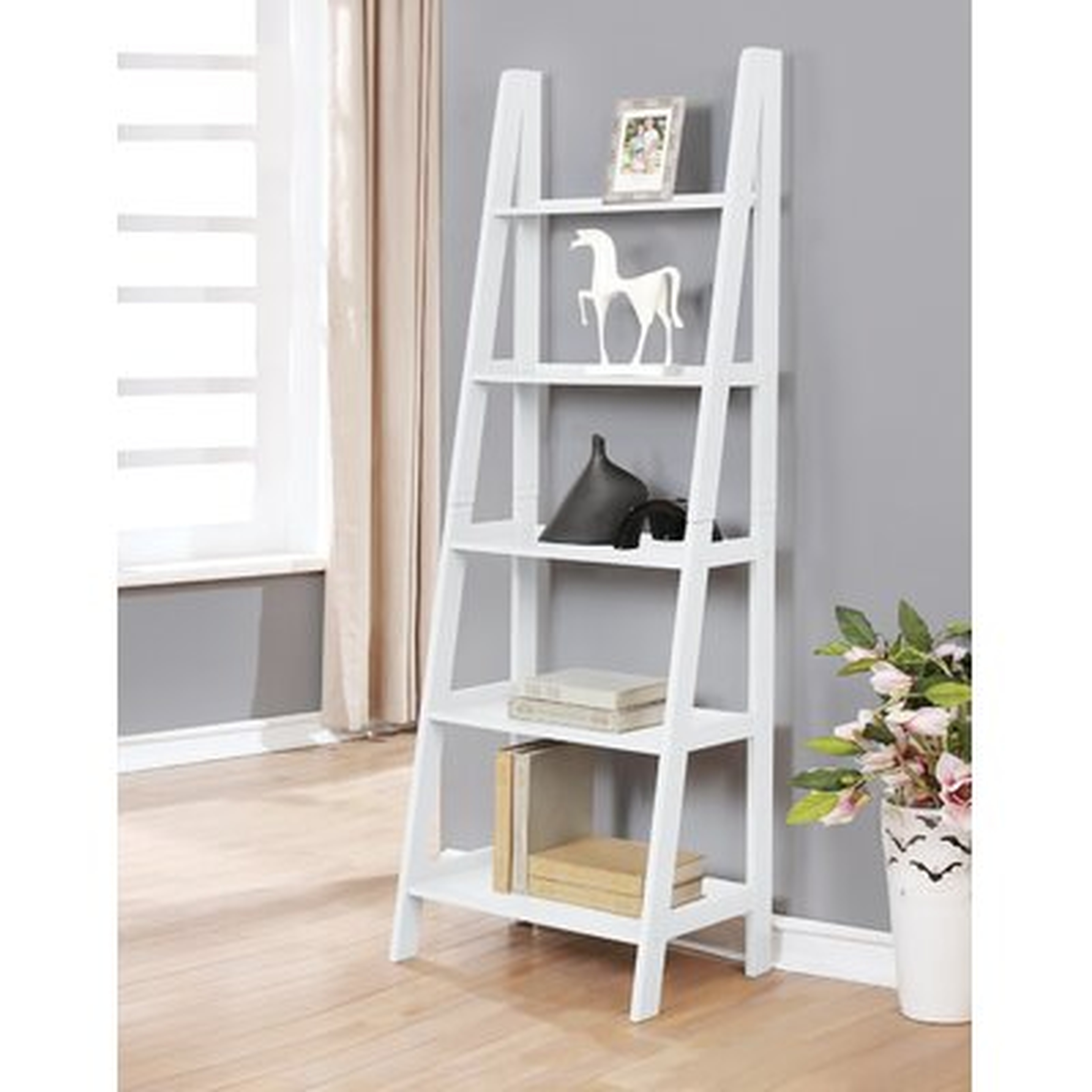 Natrona 72" H x 25.25" W Solid Wood Ladder Bookcase - Wayfair