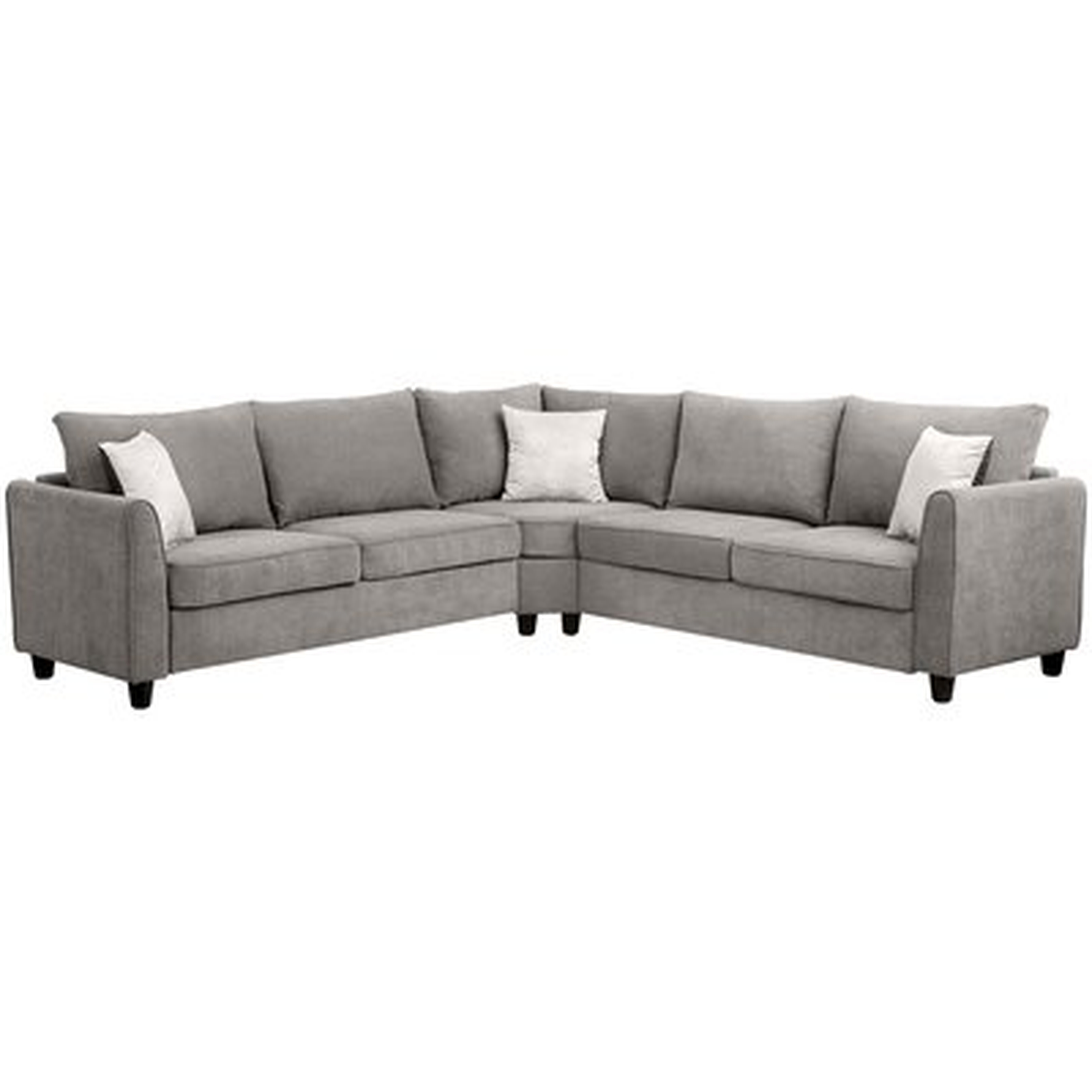 100"X100"L-Shape Sectional Sofa And 3 Pillows Included - Wayfair