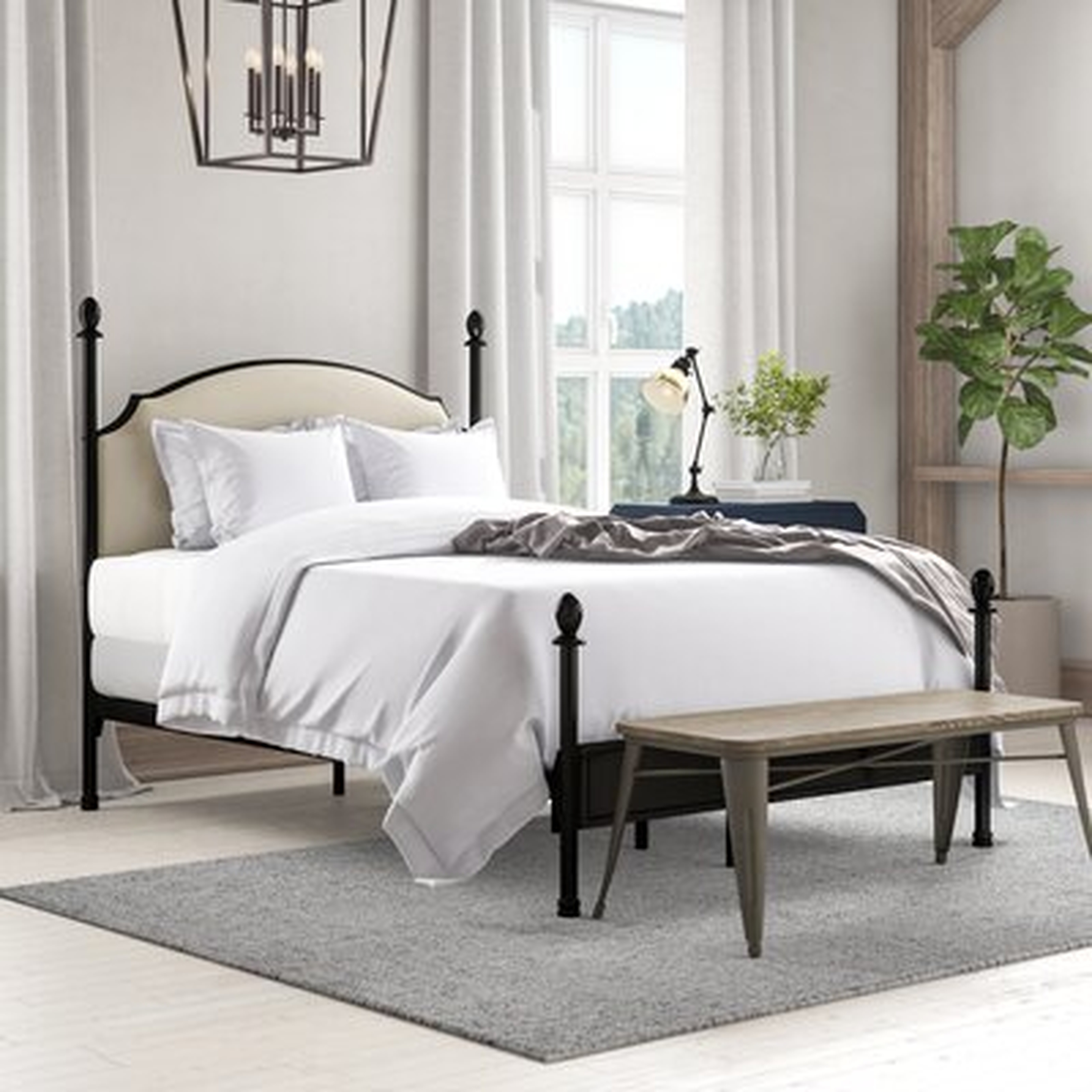 Poneto Upholstered Four Poster Bed - Wayfair