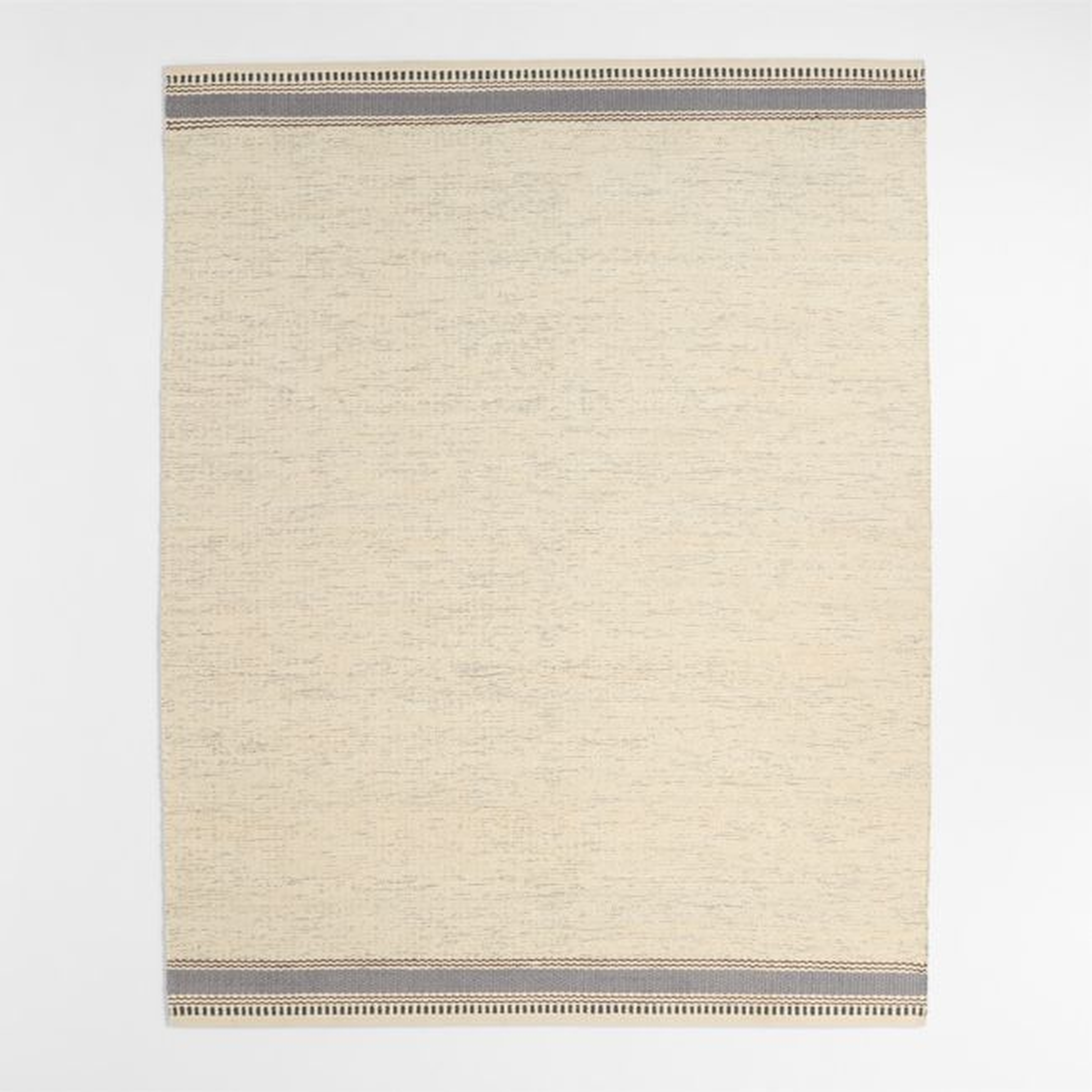 Border Stripe Slate Blue Chenille Kids Area Rug 8'x10' - Crate & Kids