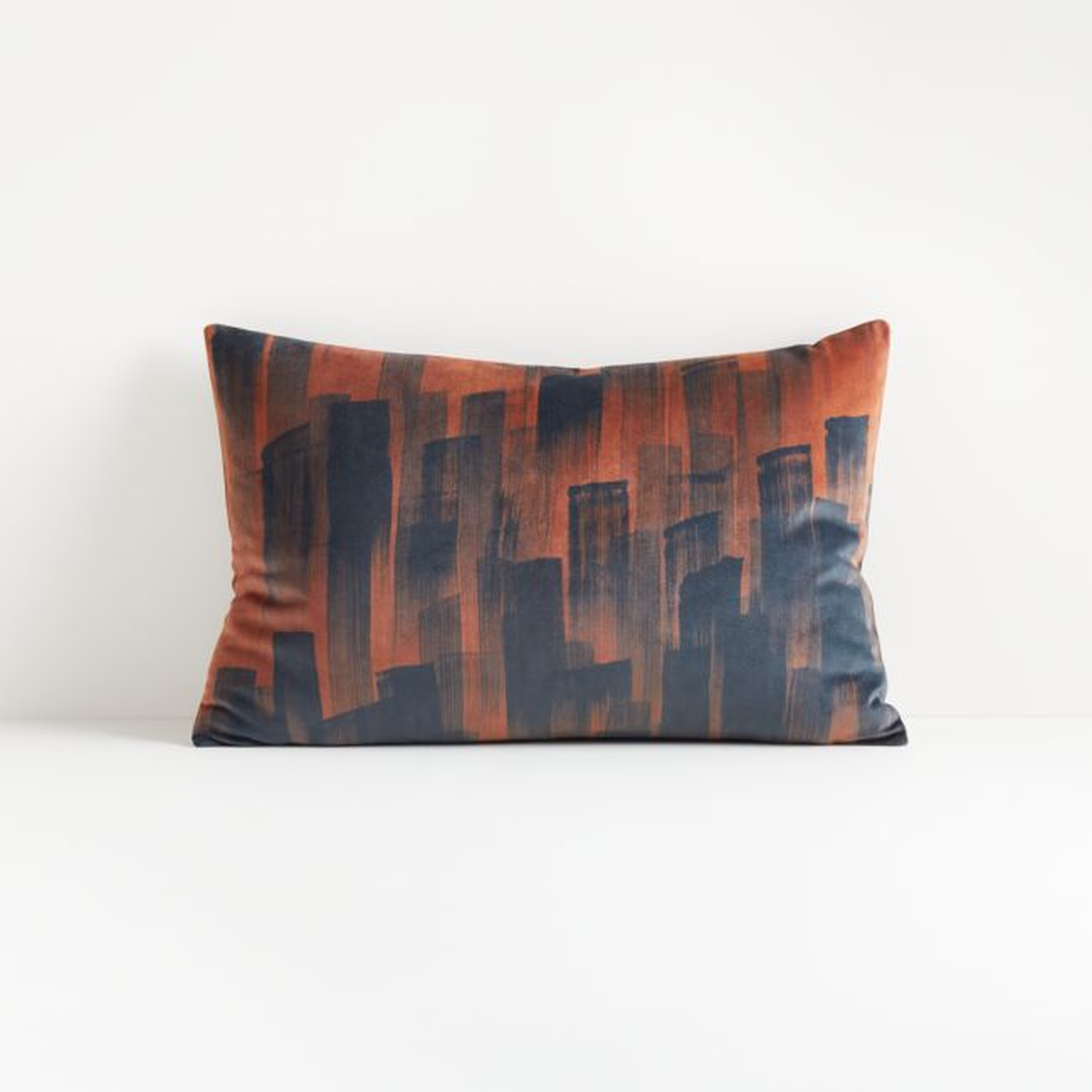 Yojen 22"x15" Velvet Pillow with Down-Alternative Insert - Crate and Barrel