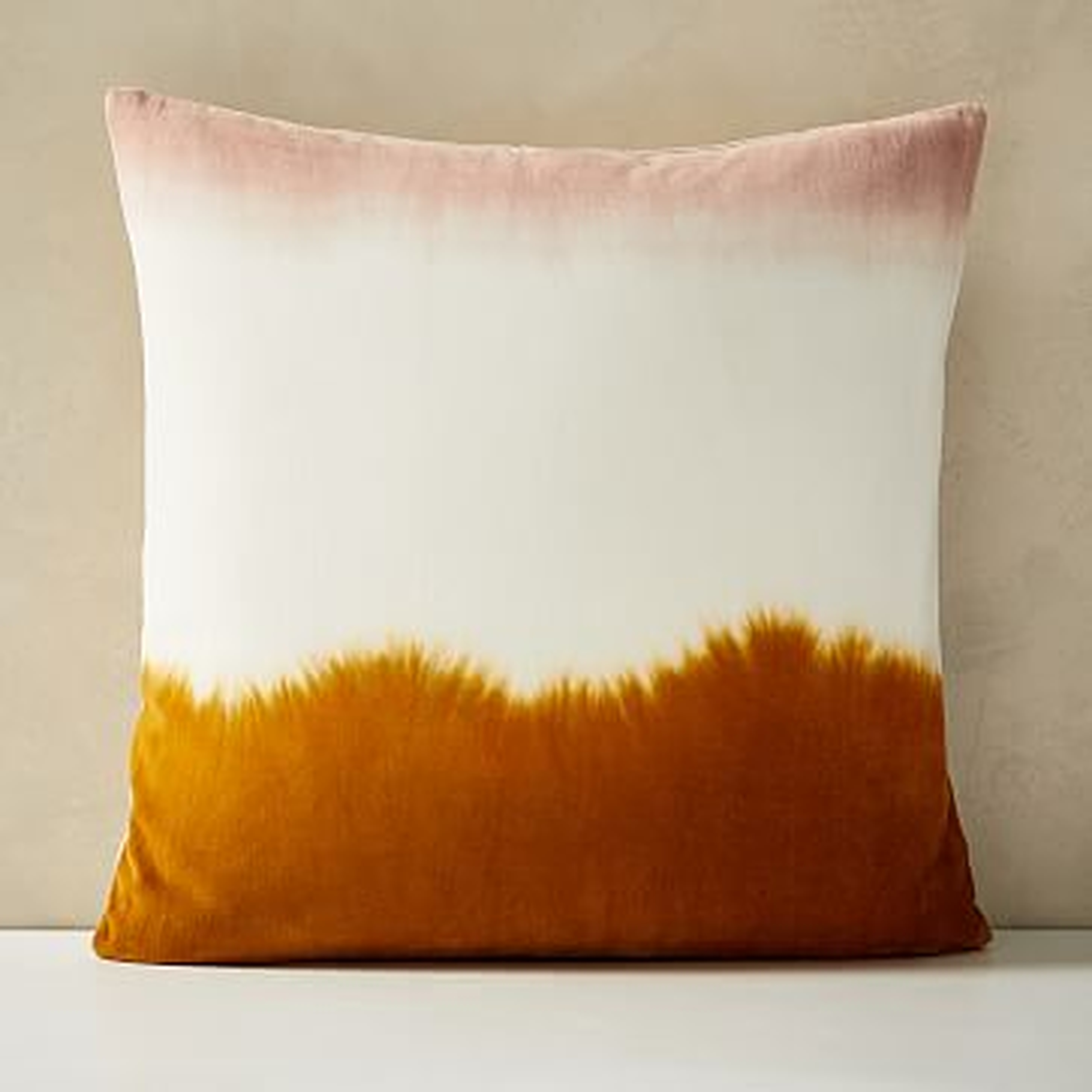 Dip Dye Pillow Cover, 20"x20", Rustic Orange - West Elm