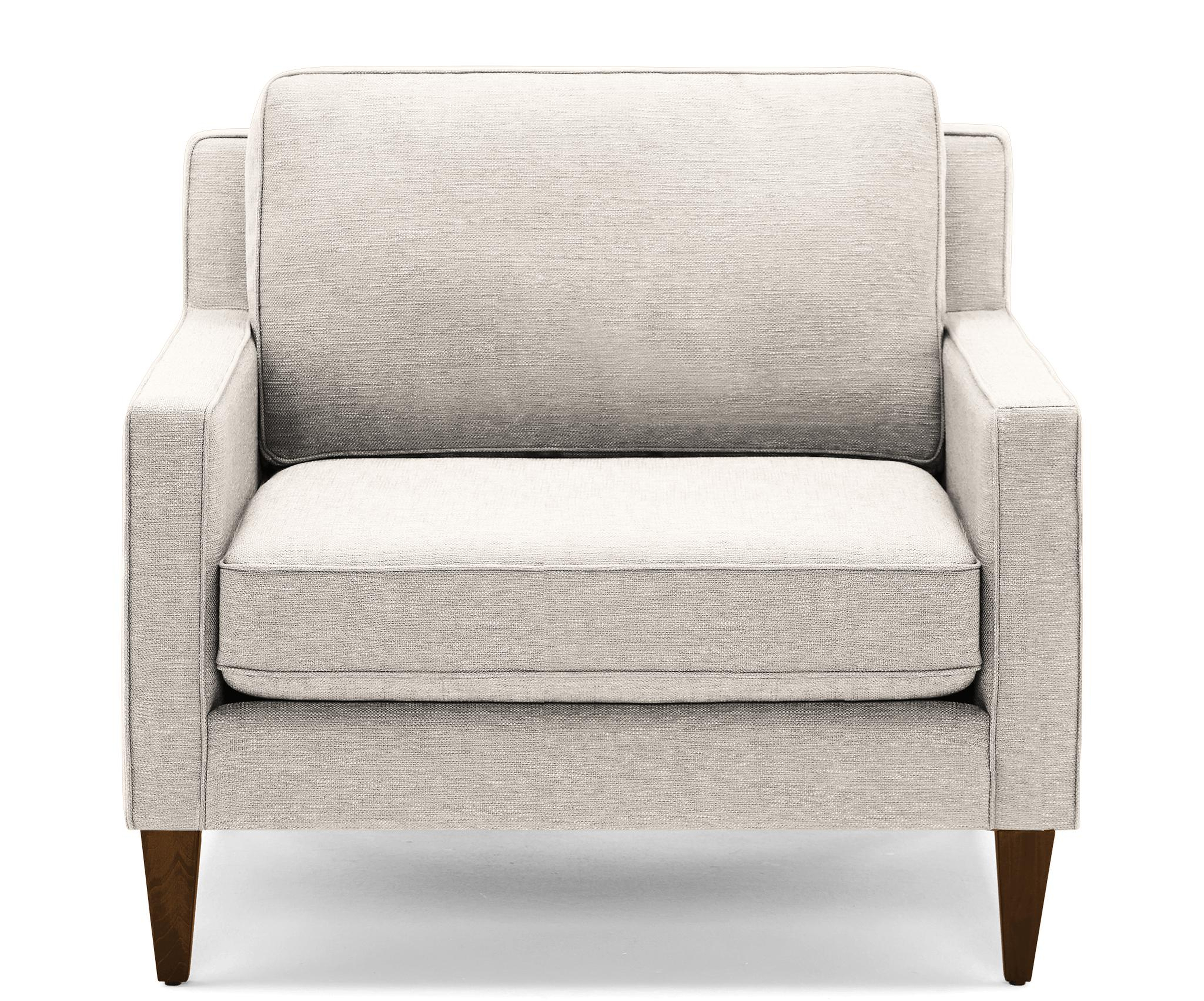 Beige/White Levi Mid Century Modern Chair - Merit Dove - Mocha - Joybird