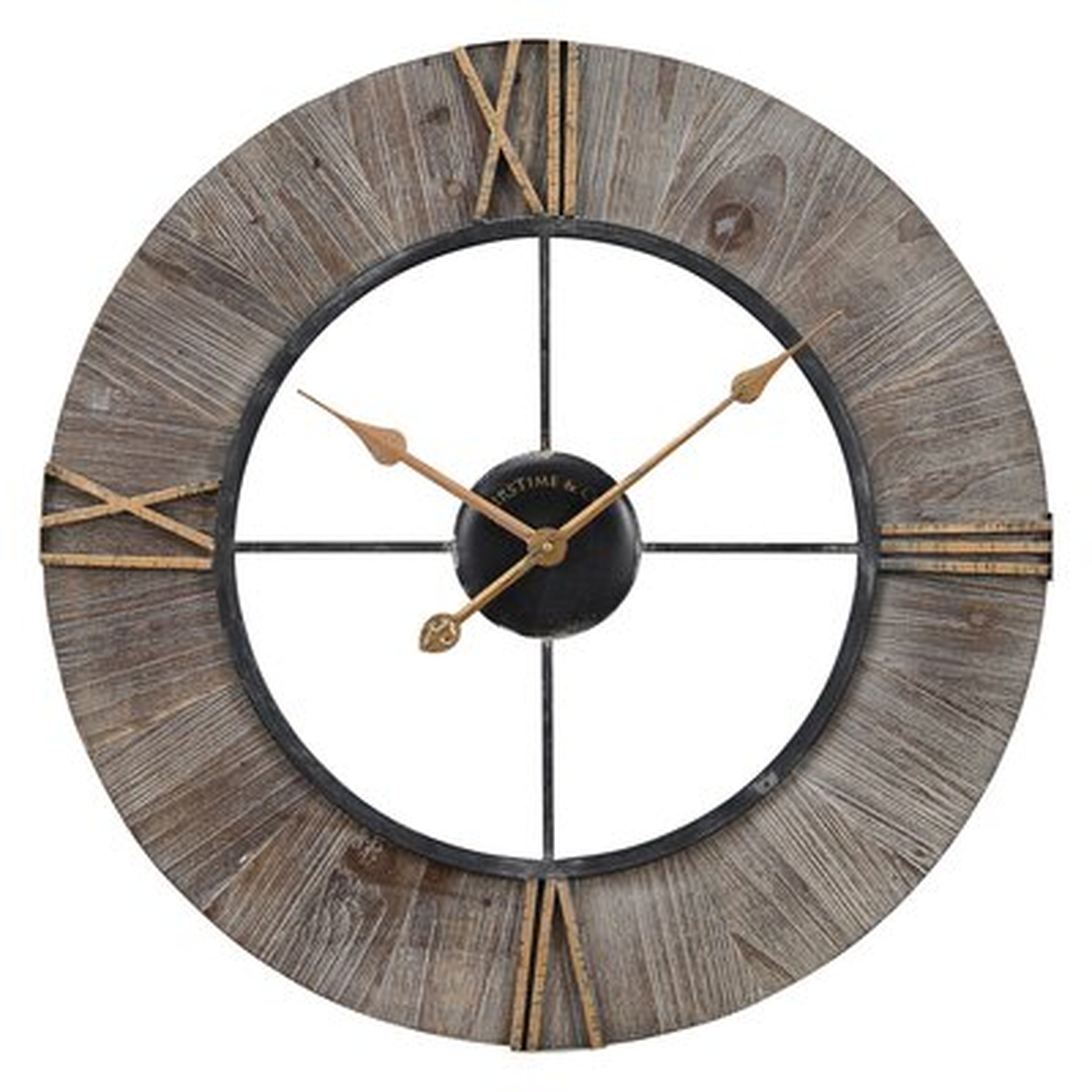 Gray Catressa Rustic Clock - Wayfair