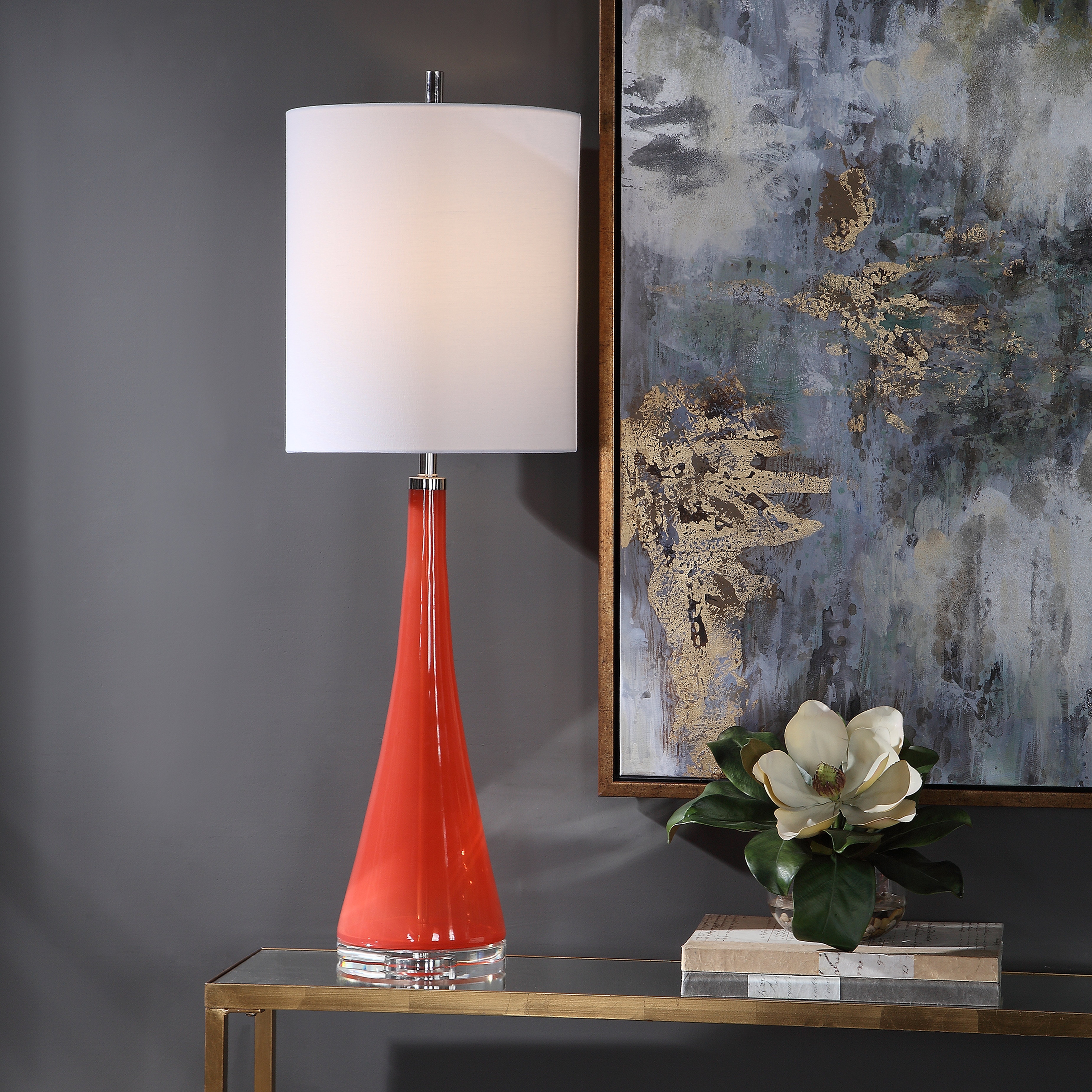 Ariel Tapered Glass Buffet Lamp - Uttermost