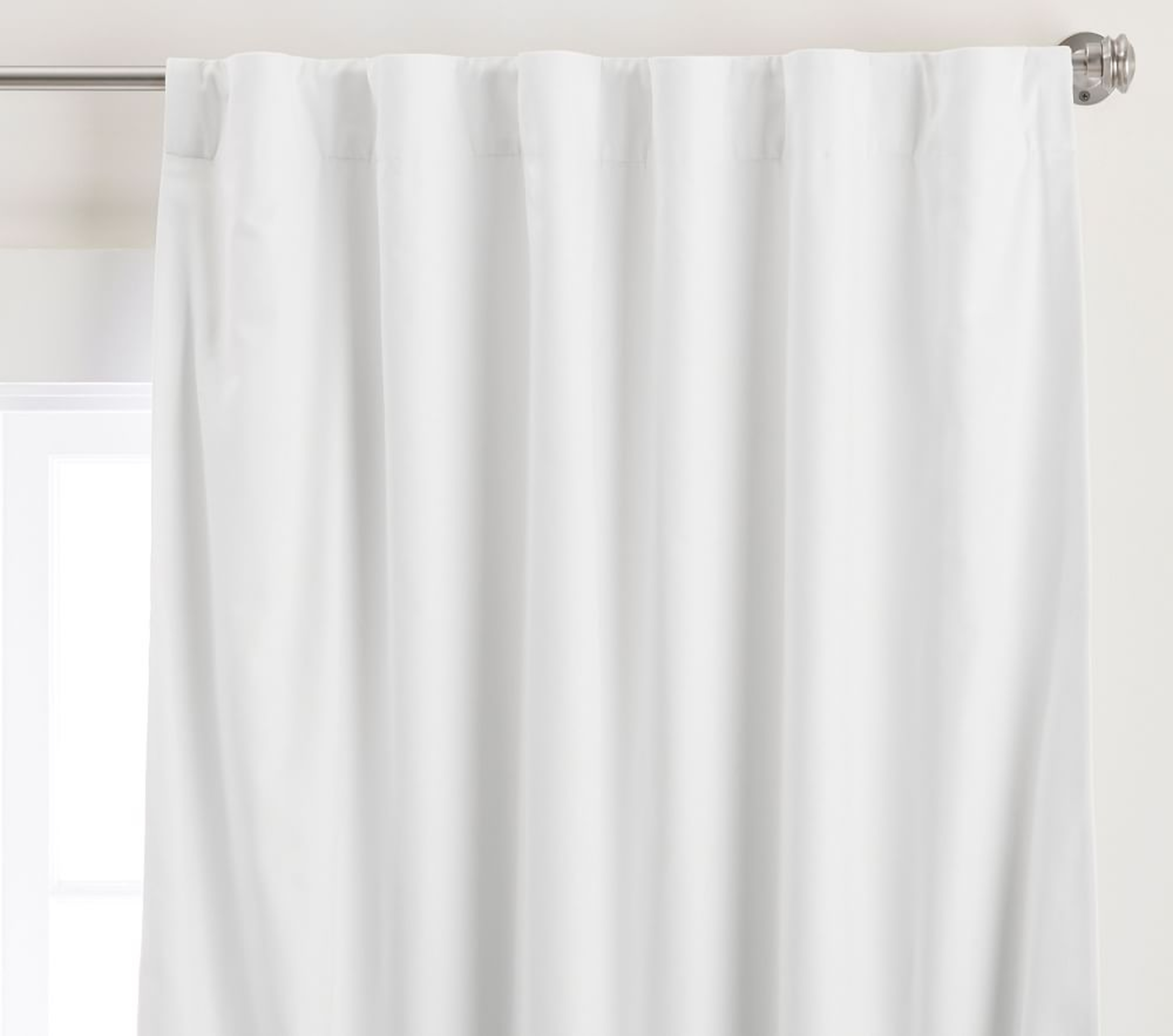 Soothing Sleep Noise Reducing Blackout Curtain, 96 Inches, White - Pottery Barn Kids