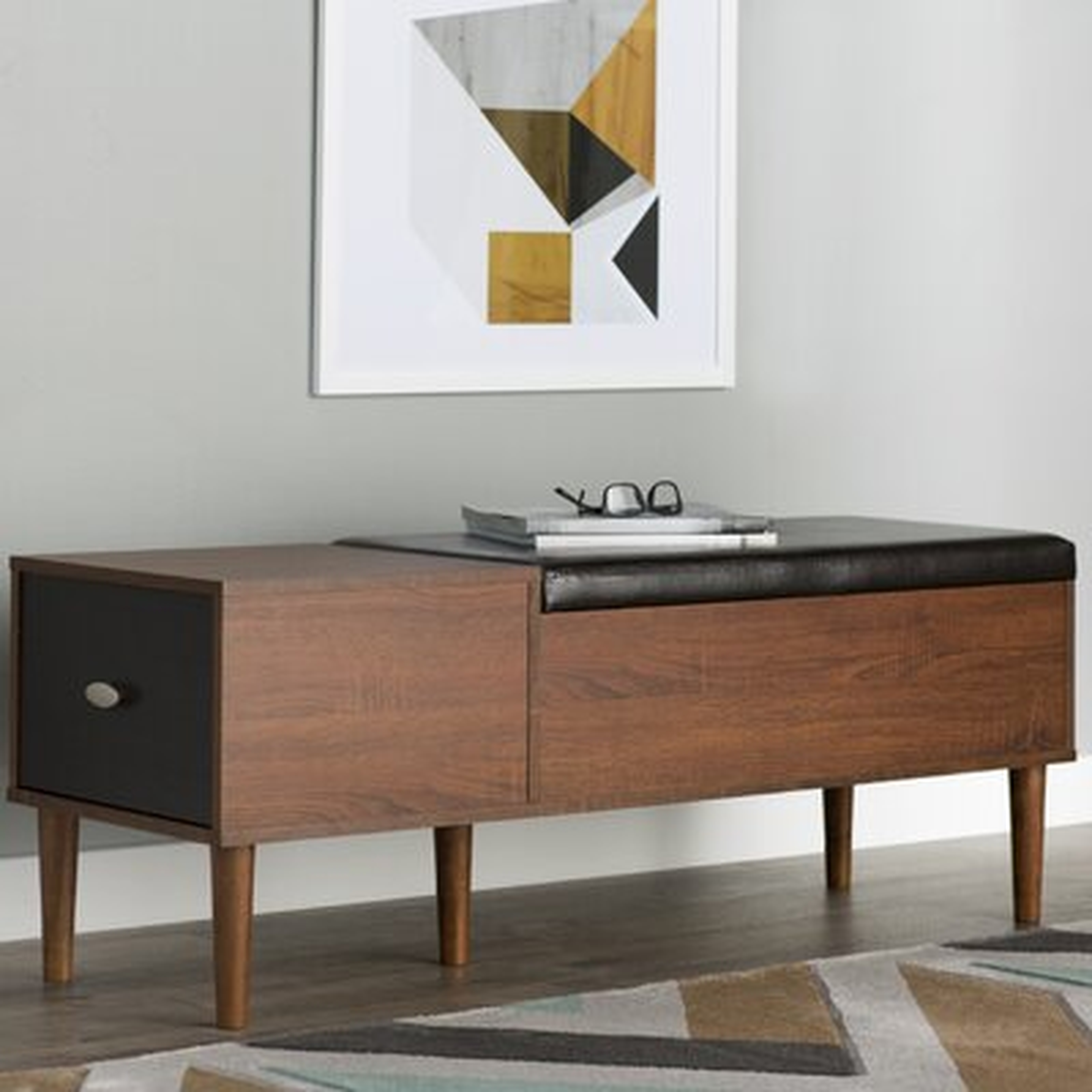 Helin Wood Storage Bench - Wayfair