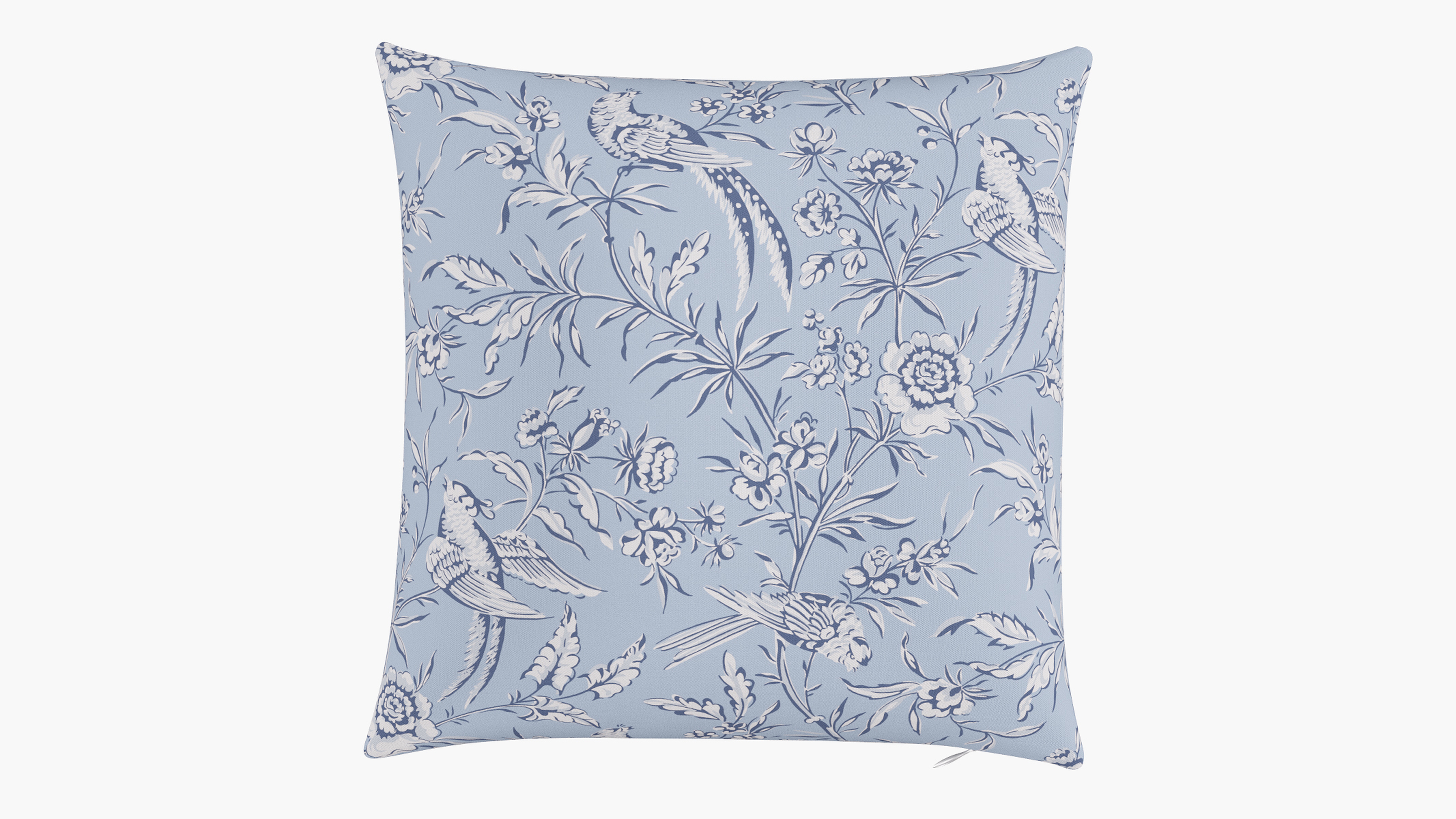 Throw Pillow 18", Blue Aviary, 18" x 18" - The Inside