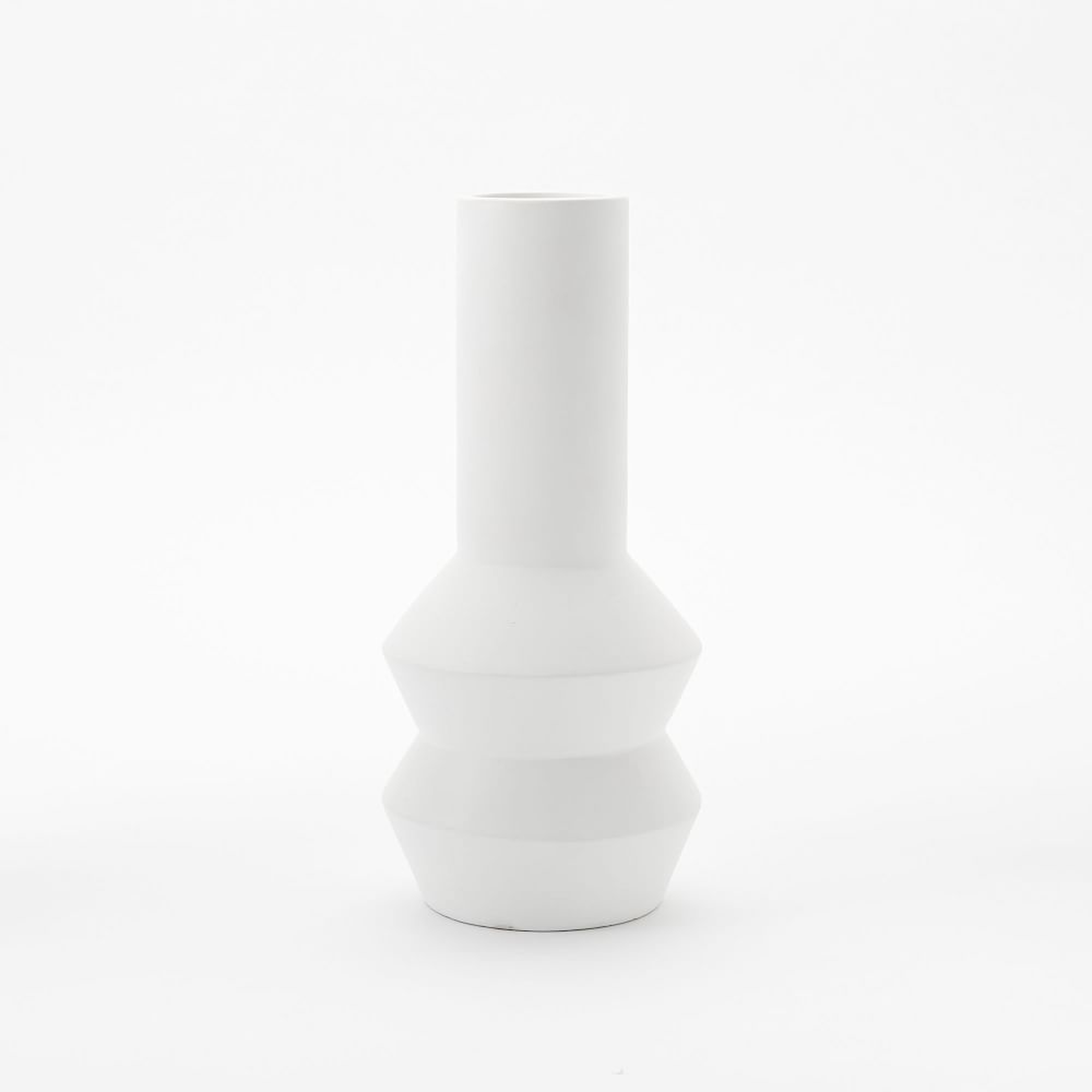 Totem Vase, 12.5", White - West Elm