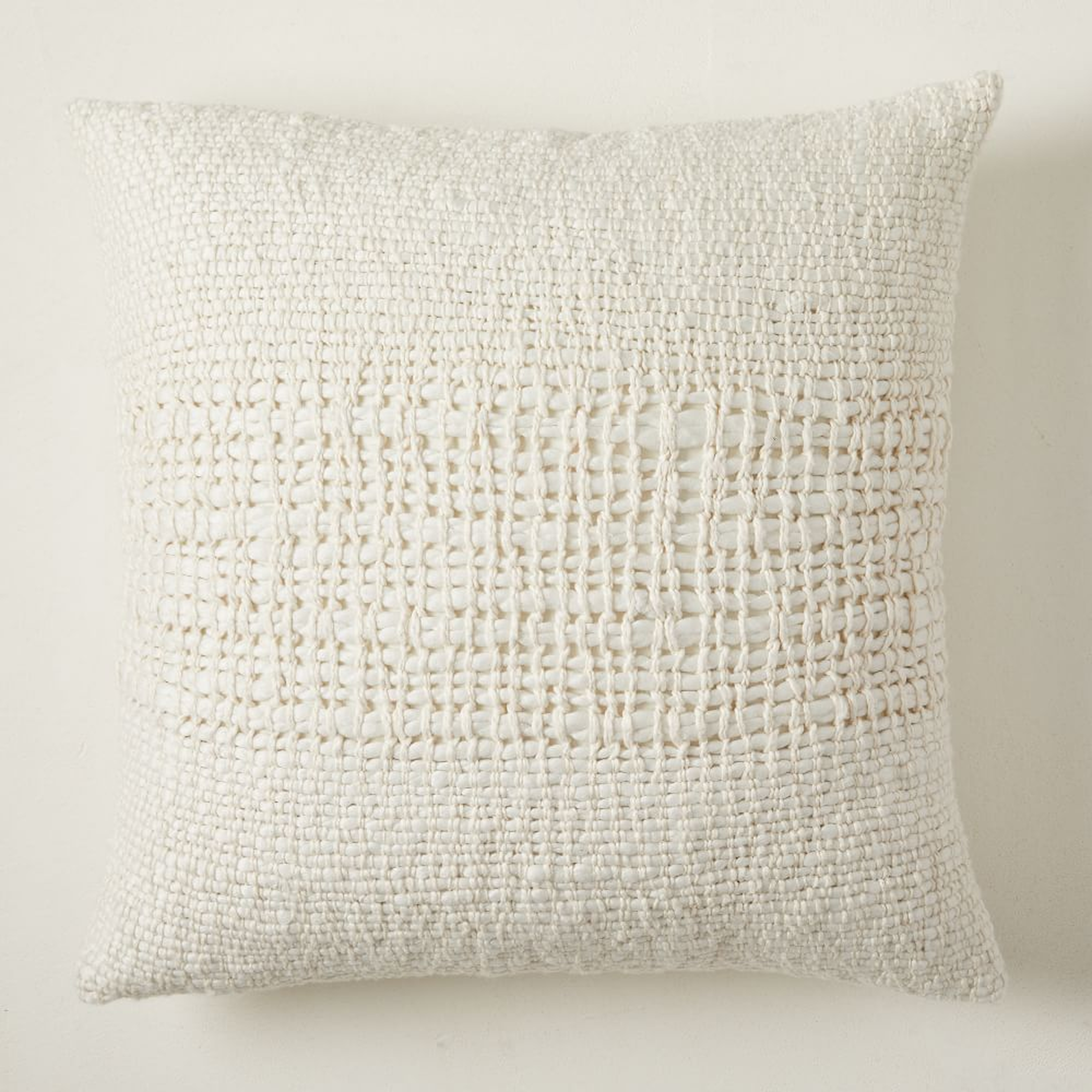 Cozy Weave Pillow Cover, 24"x24", White - West Elm