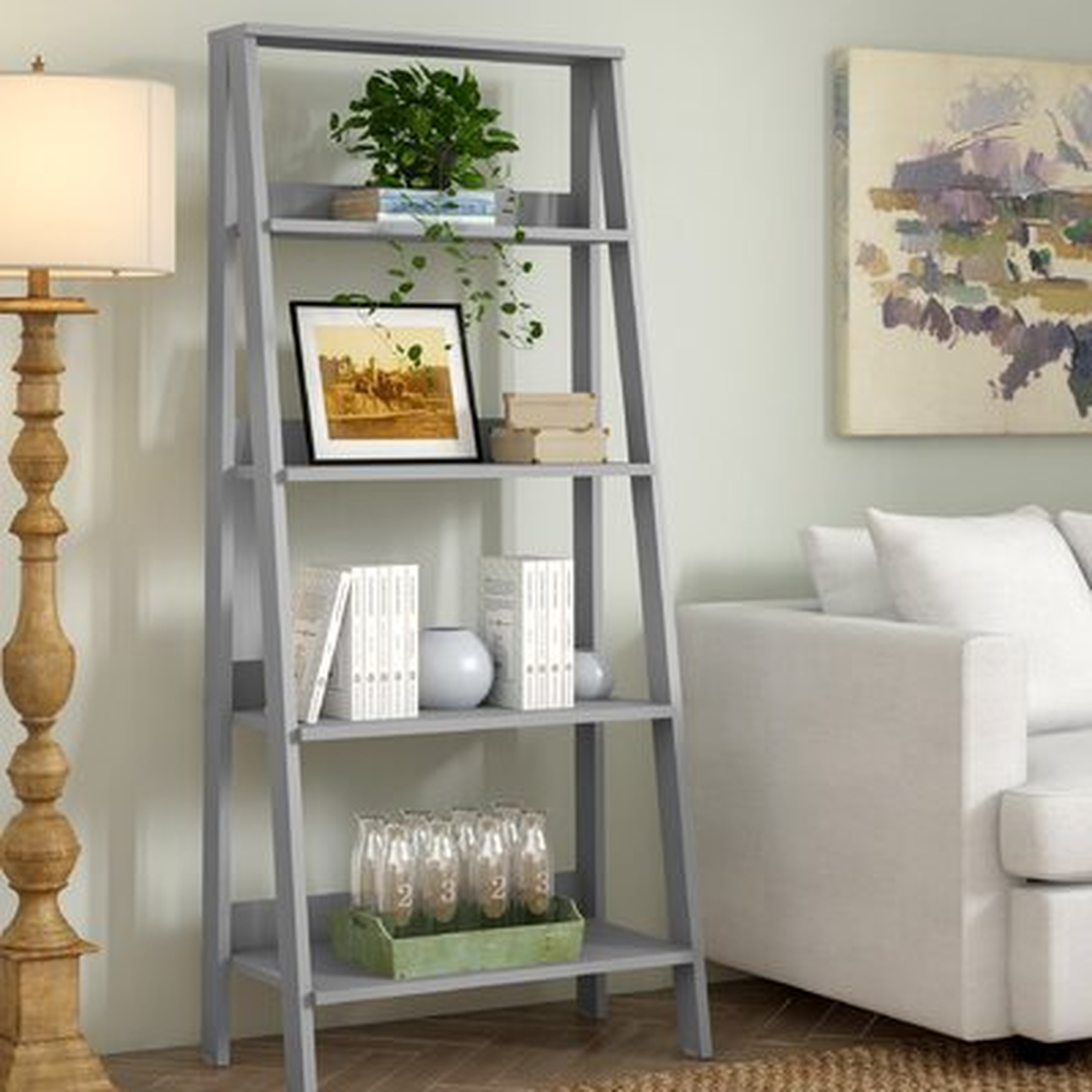 Gudbrand 55" H x 24" W Ladder Bookcase - Wayfair