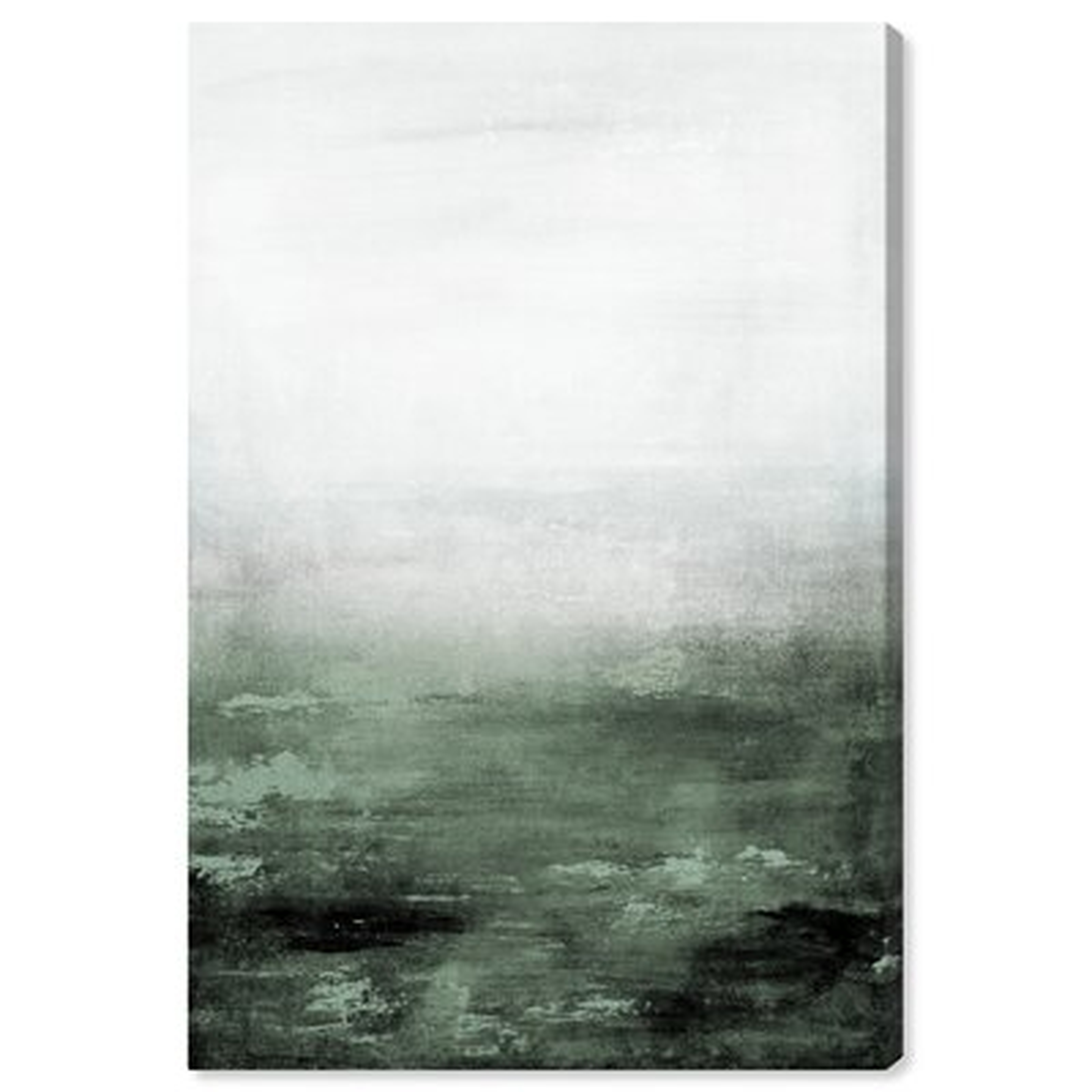 Abstract Sail to the Moon Hunter Green - Painting Print - Wayfair