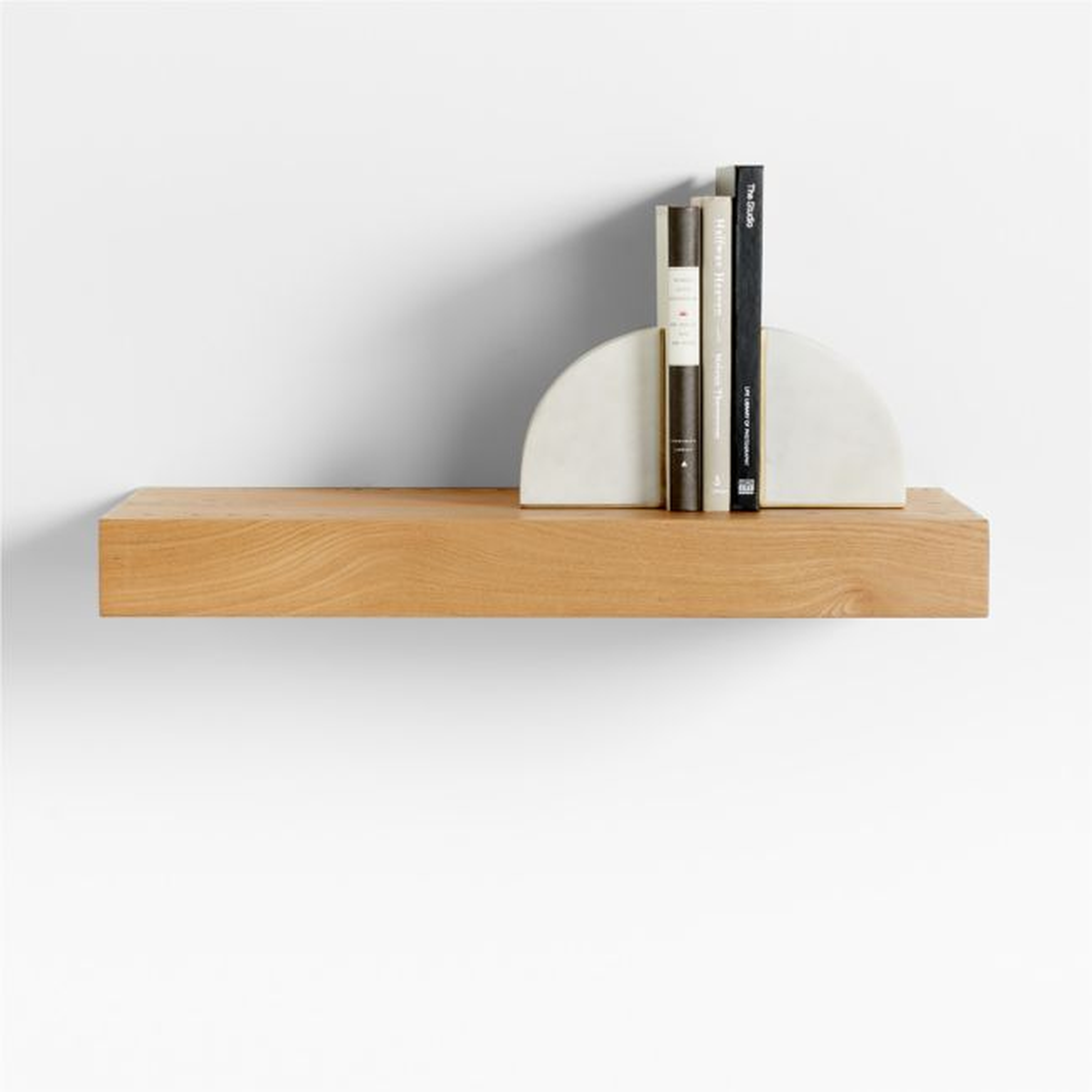 Natural Elm Wood Floating Shelf 24" - Crate and Barrel