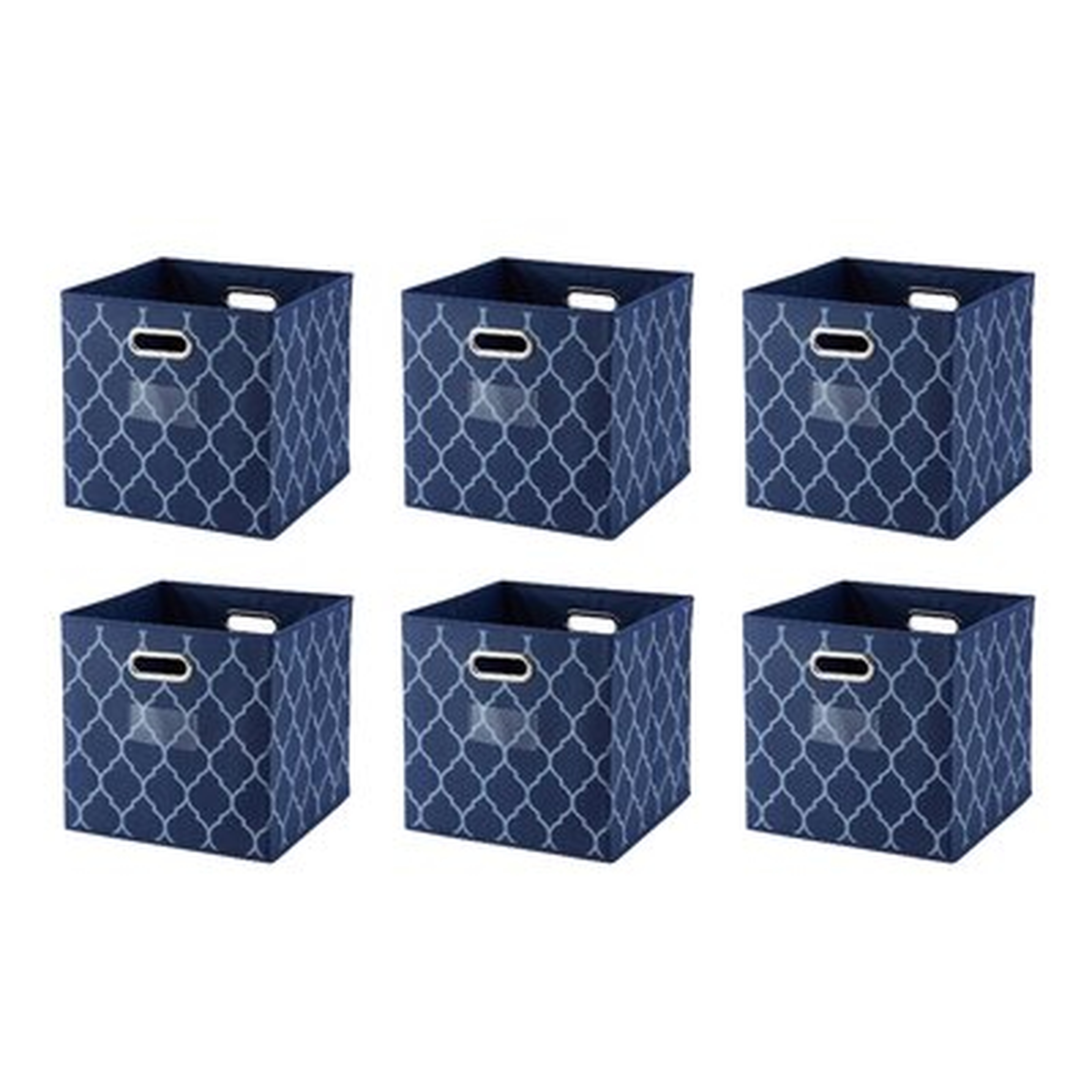 Foldable Storage Bins Basket Cube Organizer With Dual Handles And Window Pocket - 6 Pack - Wayfair
