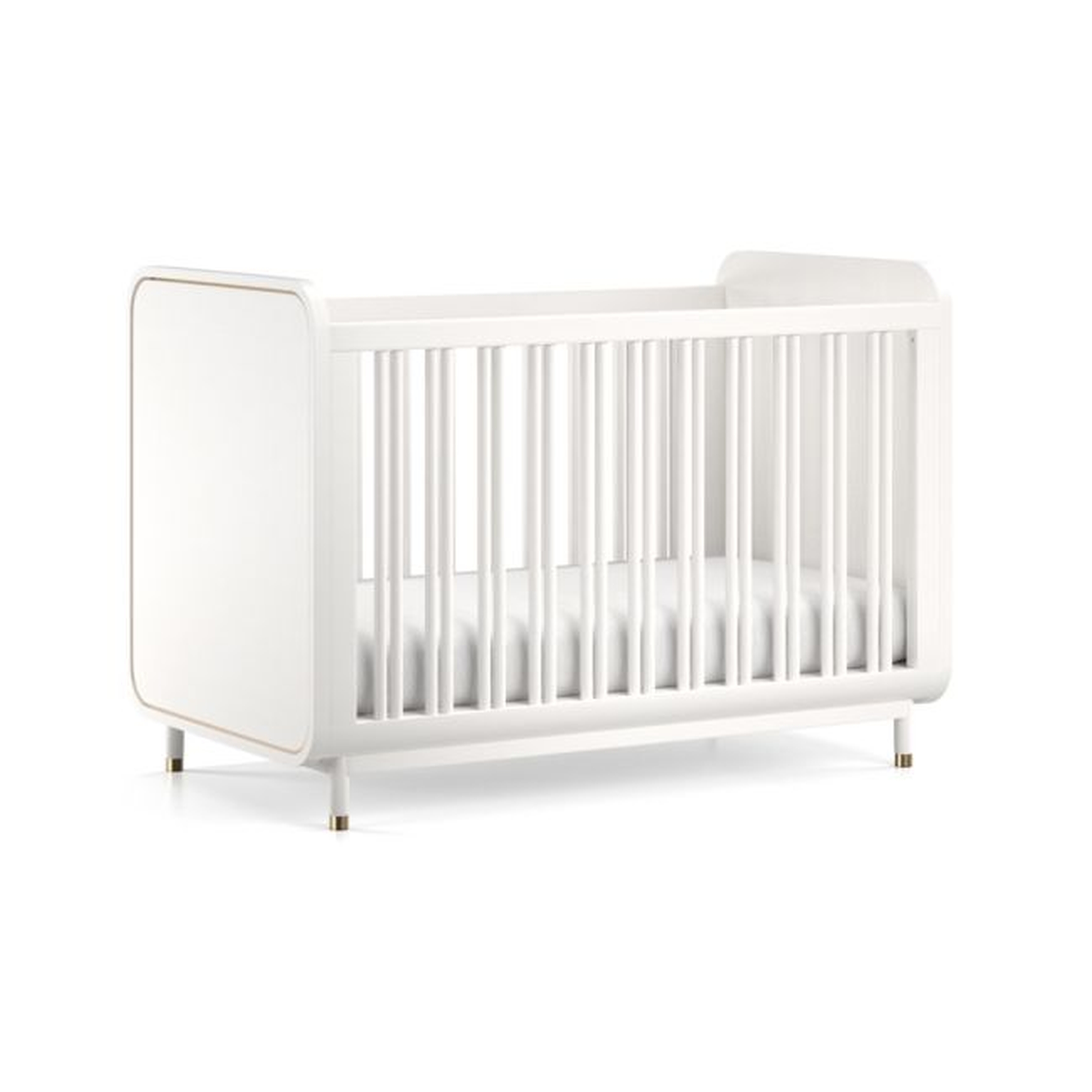 Arlo White and Gold Crib - Crate and Barrel